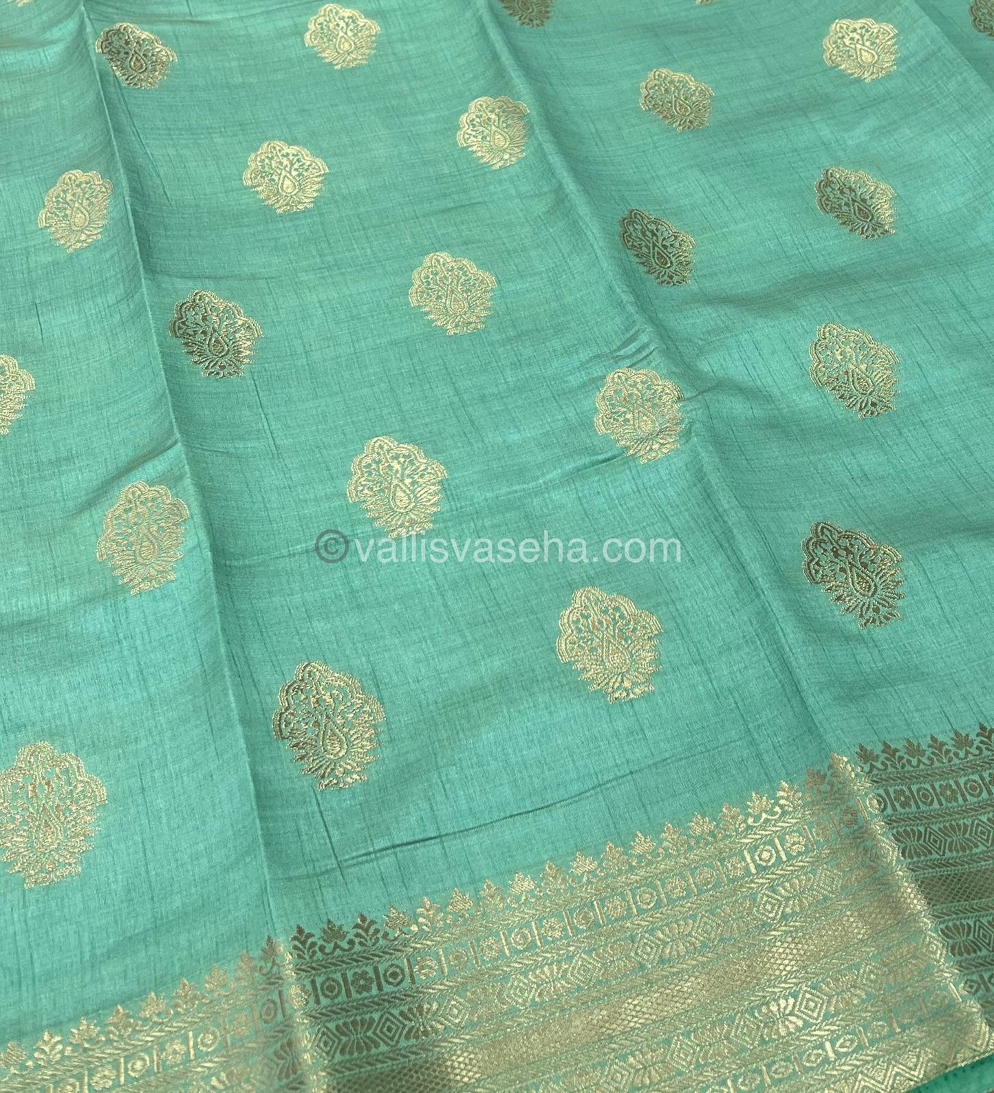 Semi Tussar Silk Saree - Pastel Green Shade - VVSTS008
