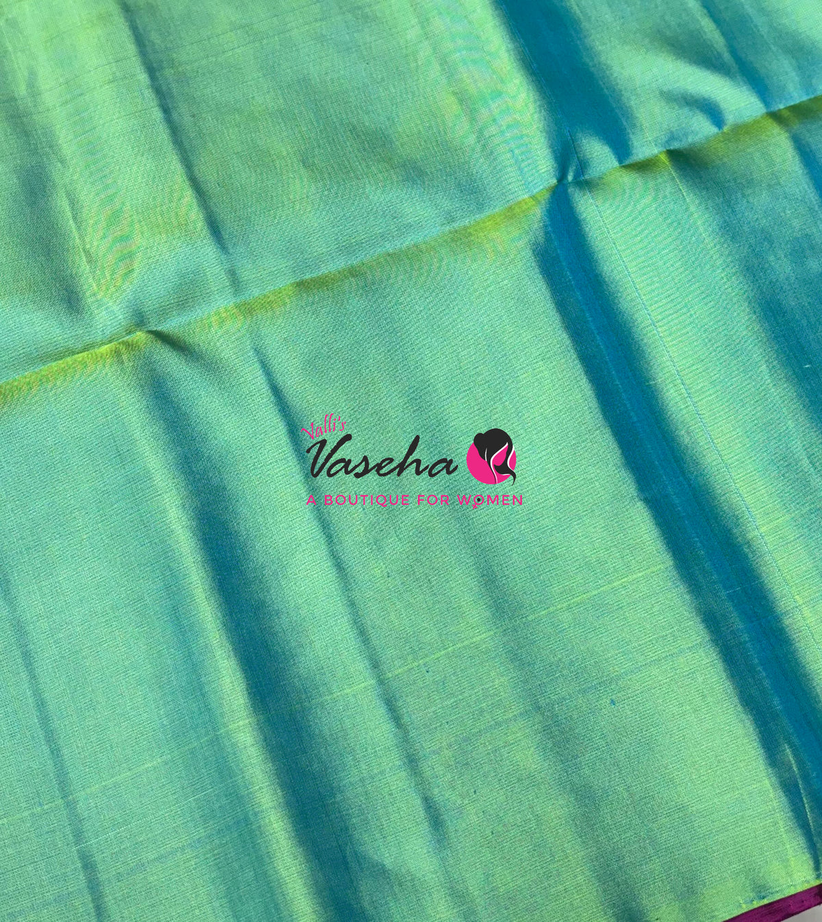 Pure Soft Silk Saree - Purple With Dual Tone Green - VVPSS118