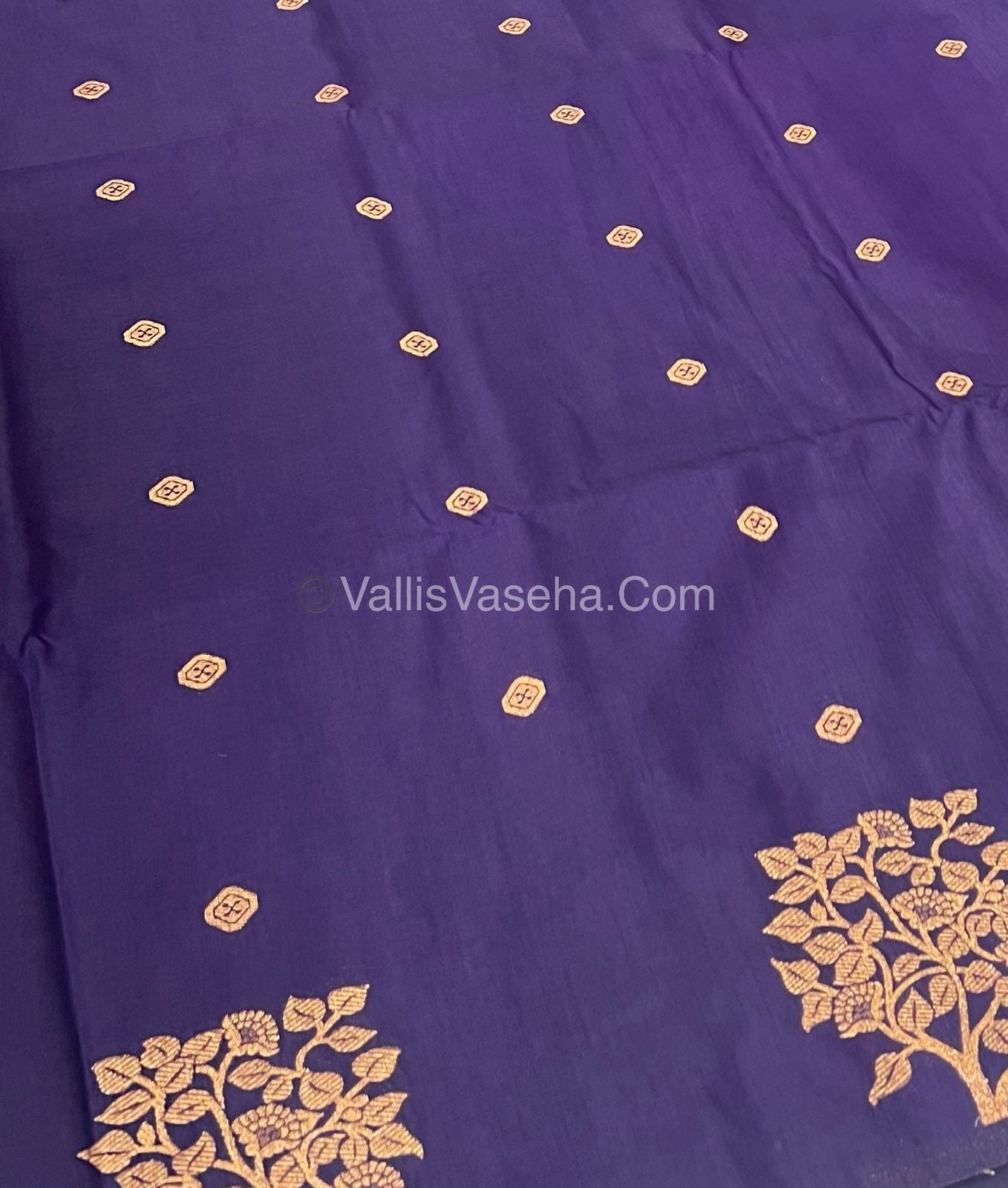 Mulberry Semi Silk - Navy Blue Shade - VVMSS002