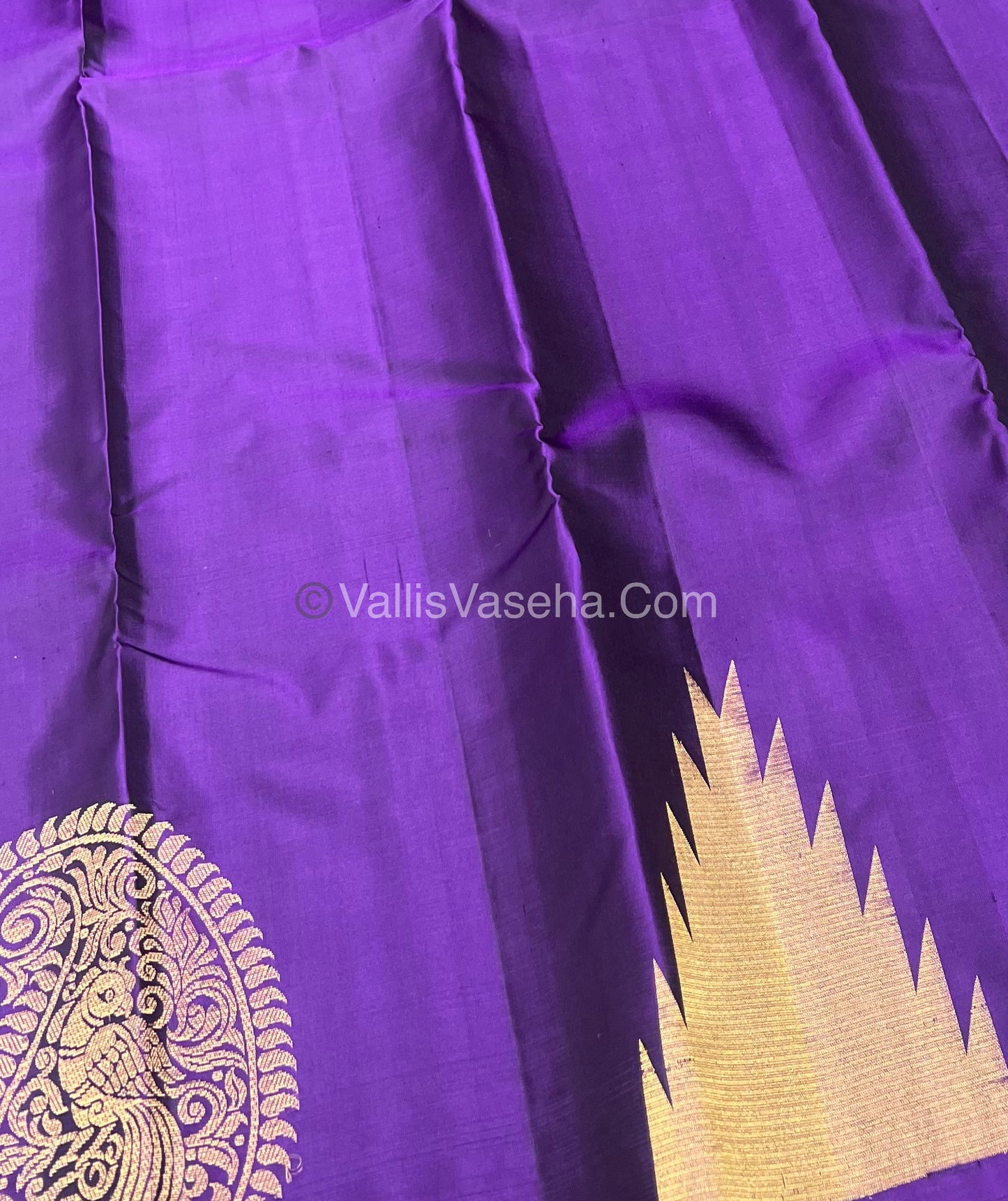 Pure Soft Silk Saree - Jothika Hit design - Purple - VVPSS005