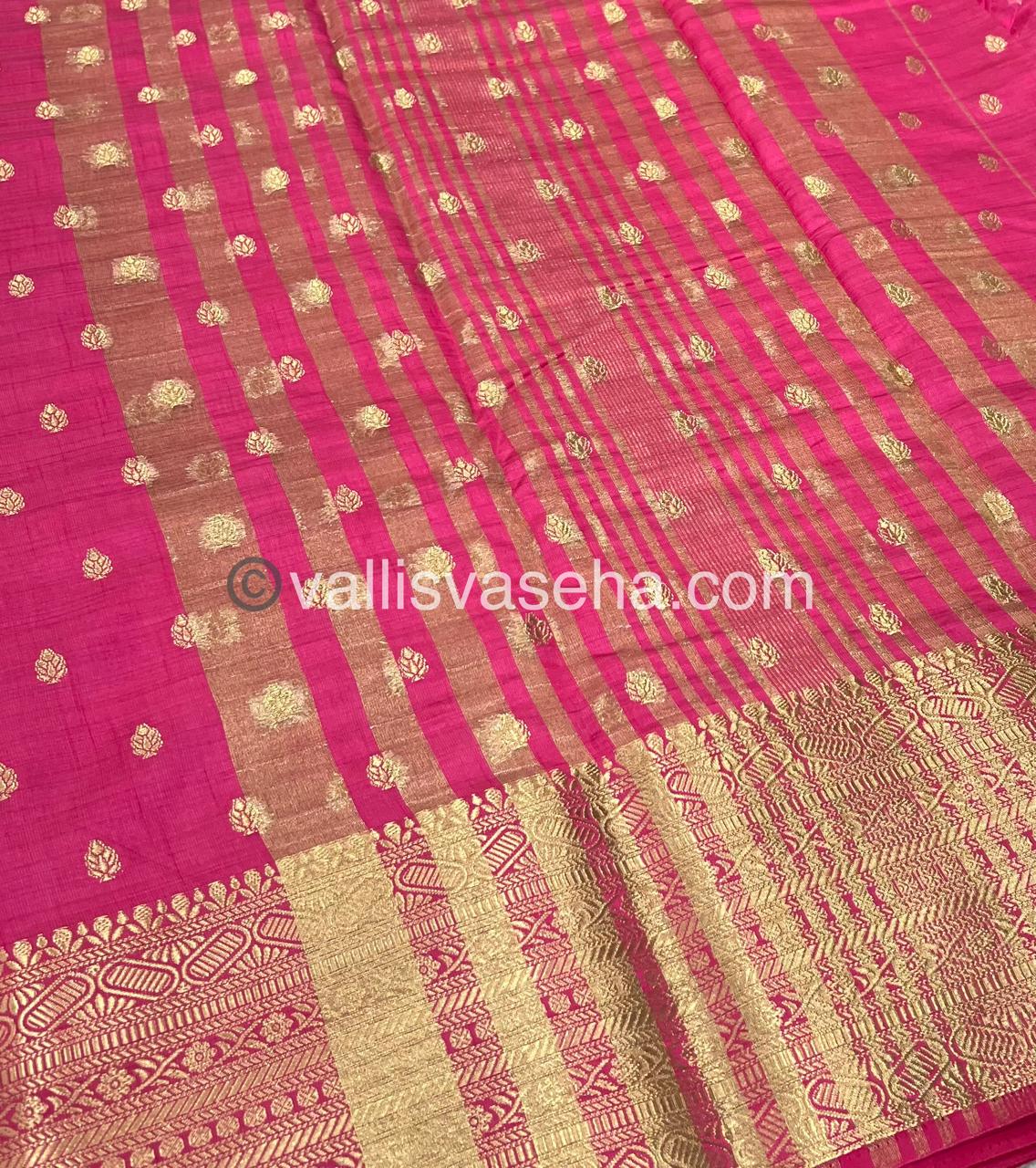 Semi Tussar Silk Saree - Dark Peach Shade - VVSTS008