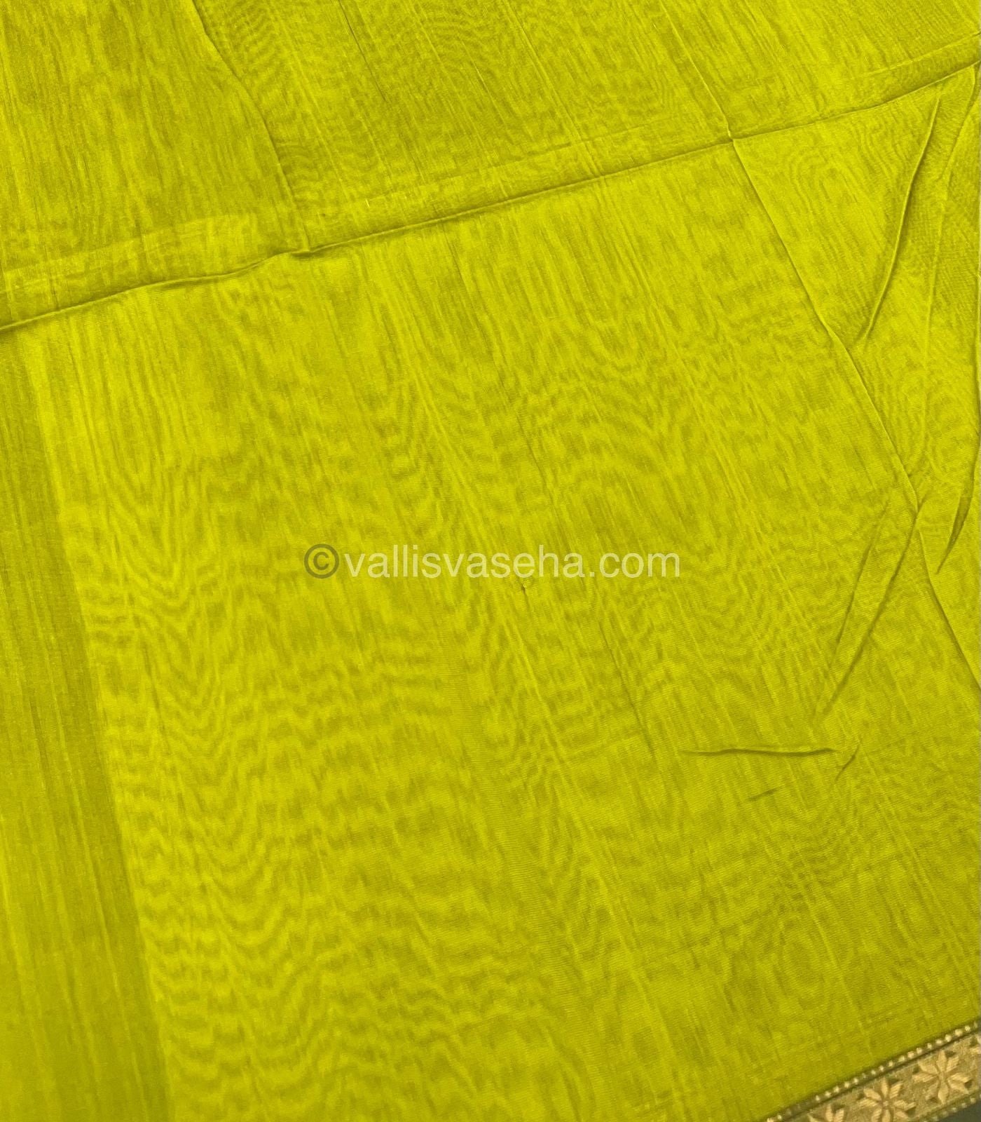 Pure Maheshwari Silk Cotton Saree - Violet & Lemon Green Color - VVMSC002