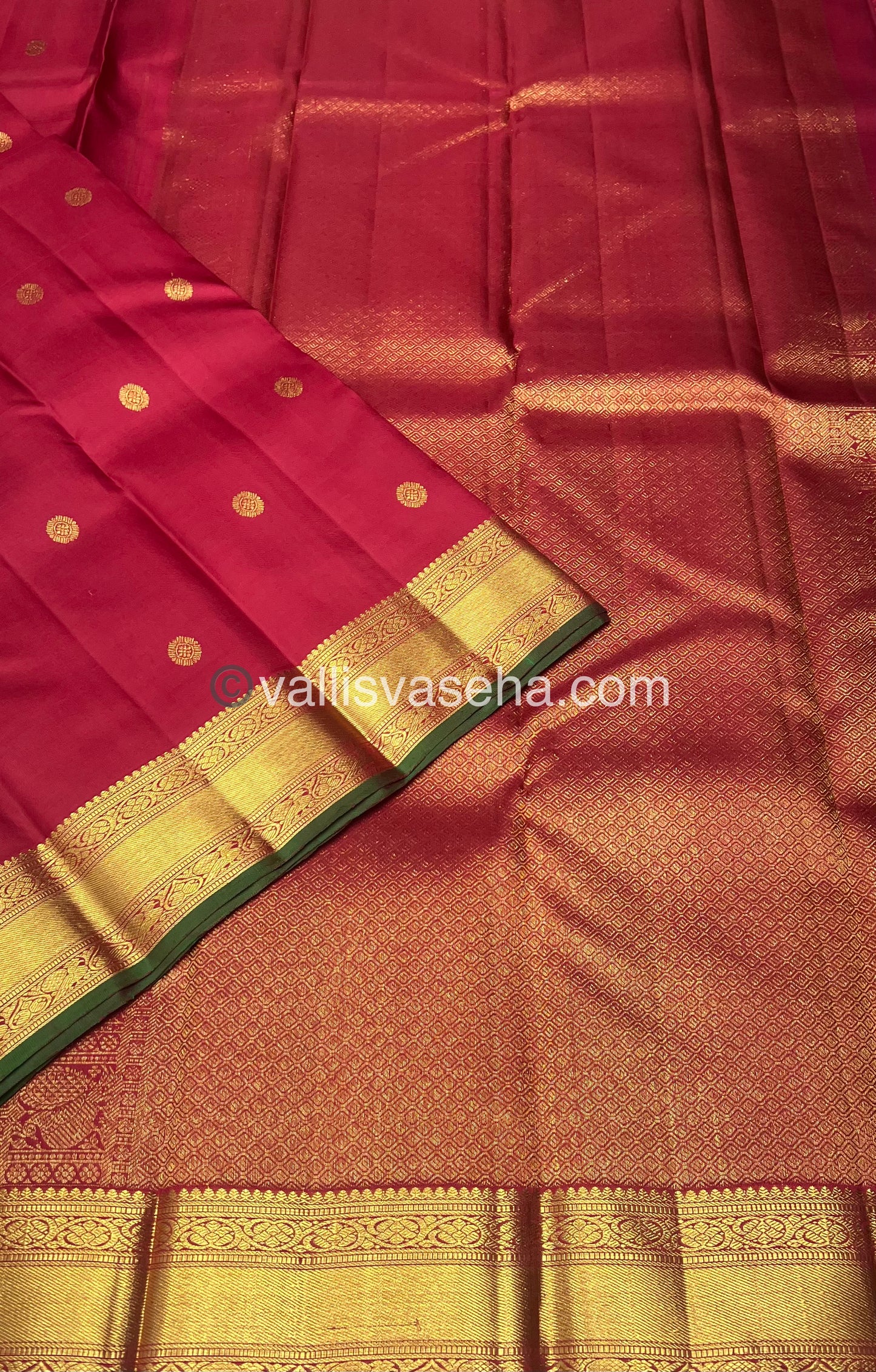 Pure Kanchipuram Silk Saree - Maroonish Red Shade - VVPS010