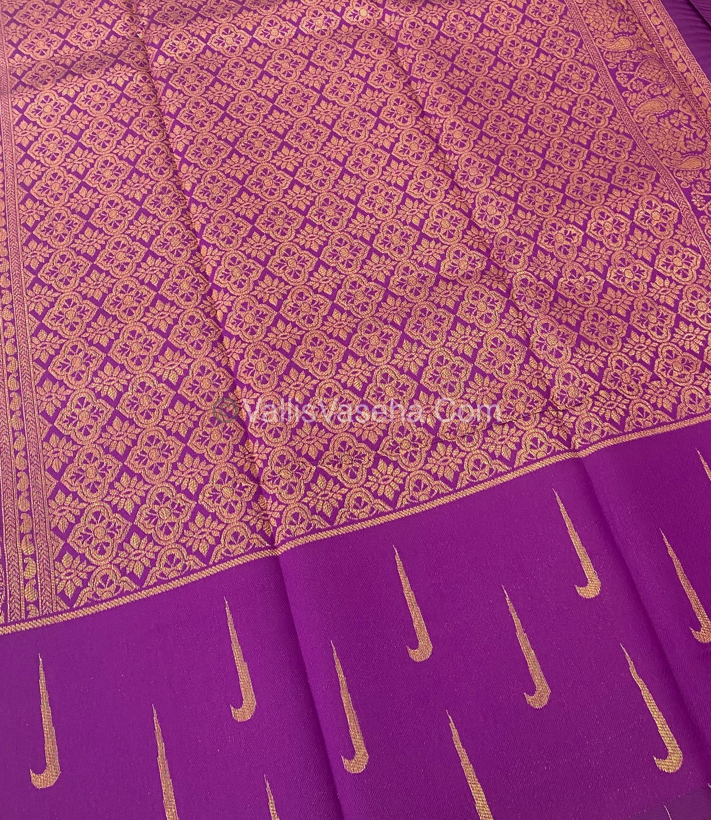 Kanchi Semi Silk - Onion Pink with Purple VVKSS001