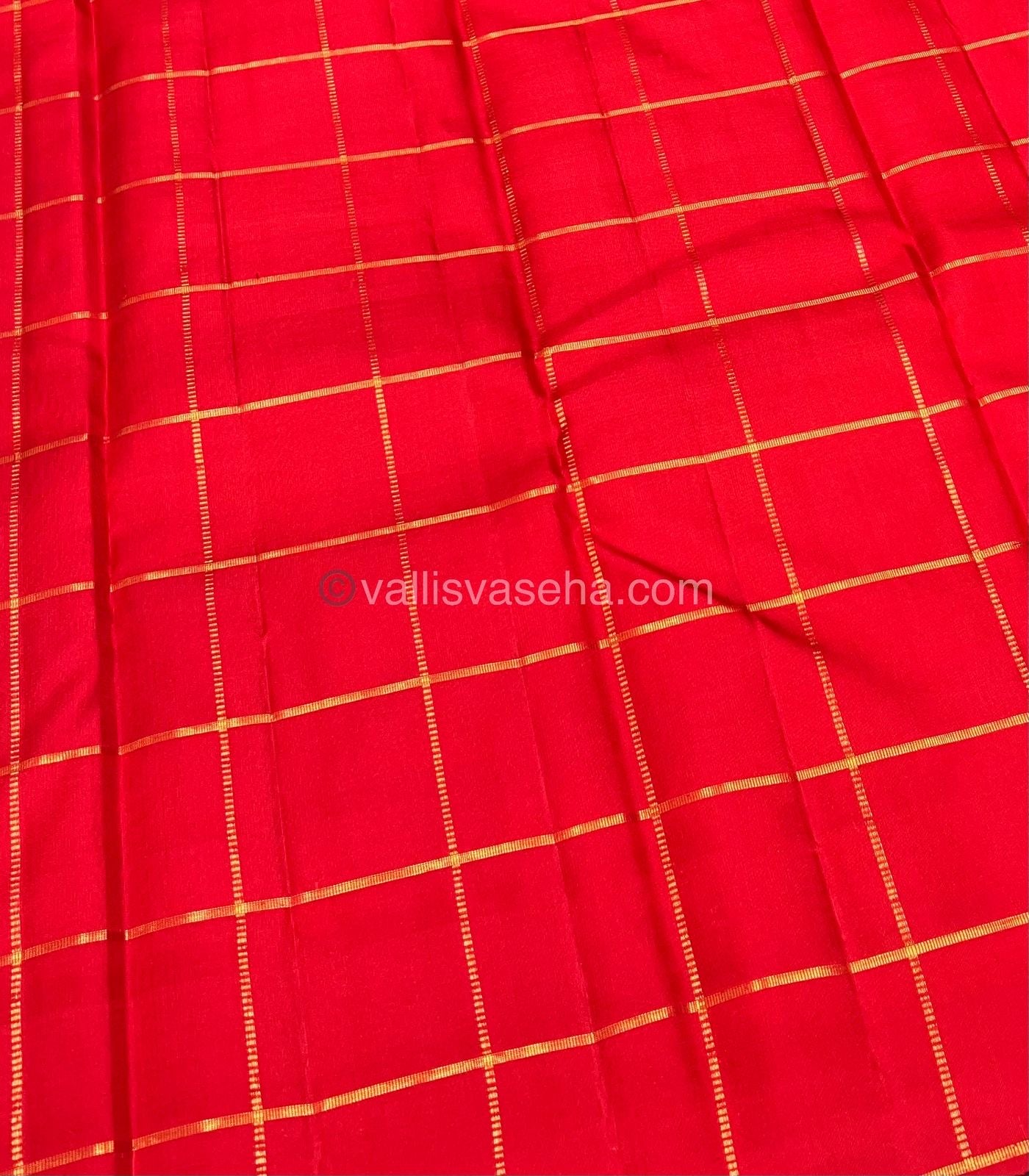 Pure Kanchipuram Silk Saree - Pazhum Pazhamum Checks - VVPS006