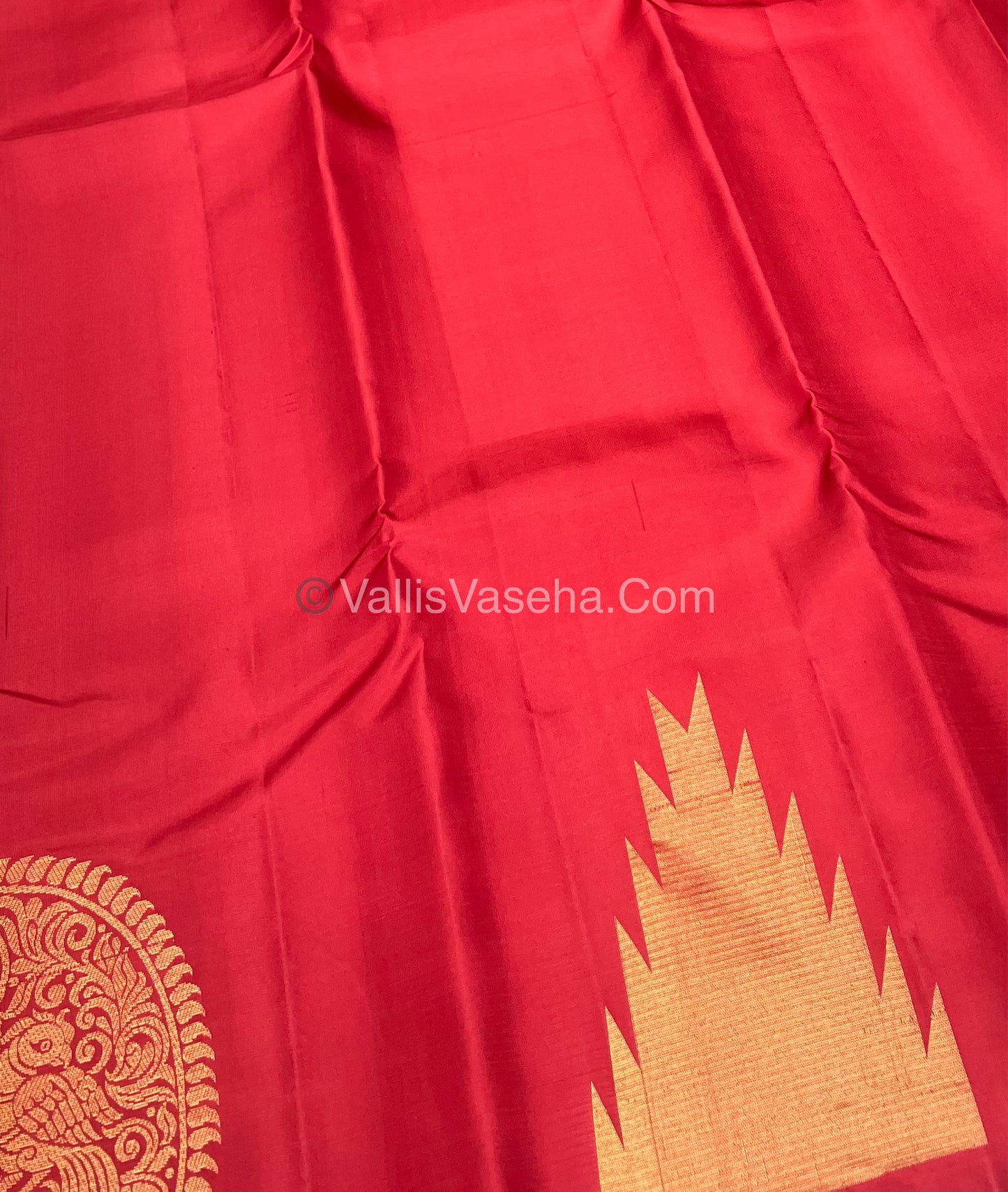 Pure Soft Silk Saree - Jothika Hit design - Red - VVPSS005