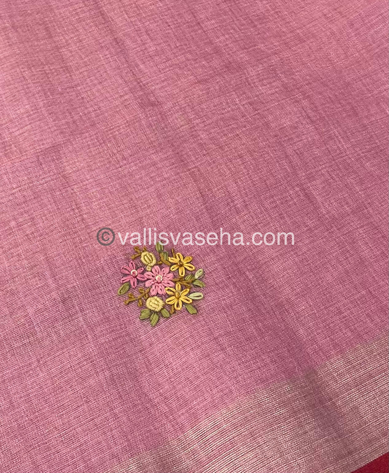 French Knot - Tissue Saree - Pink Shade - VVLFN001