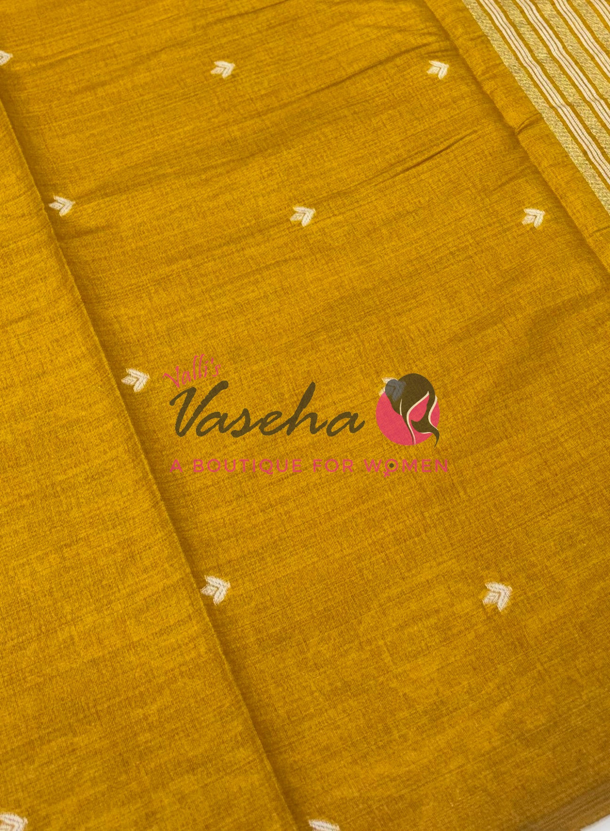 Semi Gicha Tussar Silk - Yellow Shade - VVGTS002