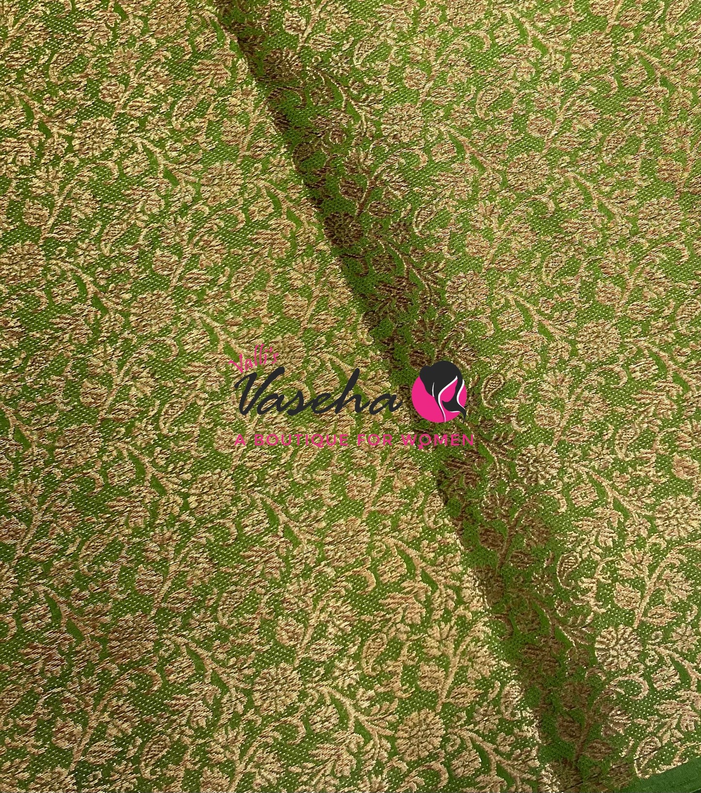 Bamboo Silk Saree - Purple With Green - VVBSS020