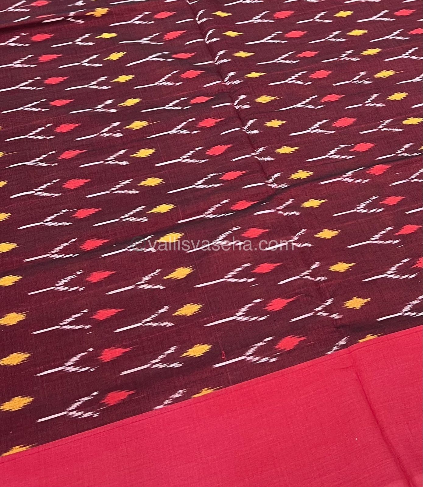Ikkat Mercerised Cotton Saree - VVIKS001