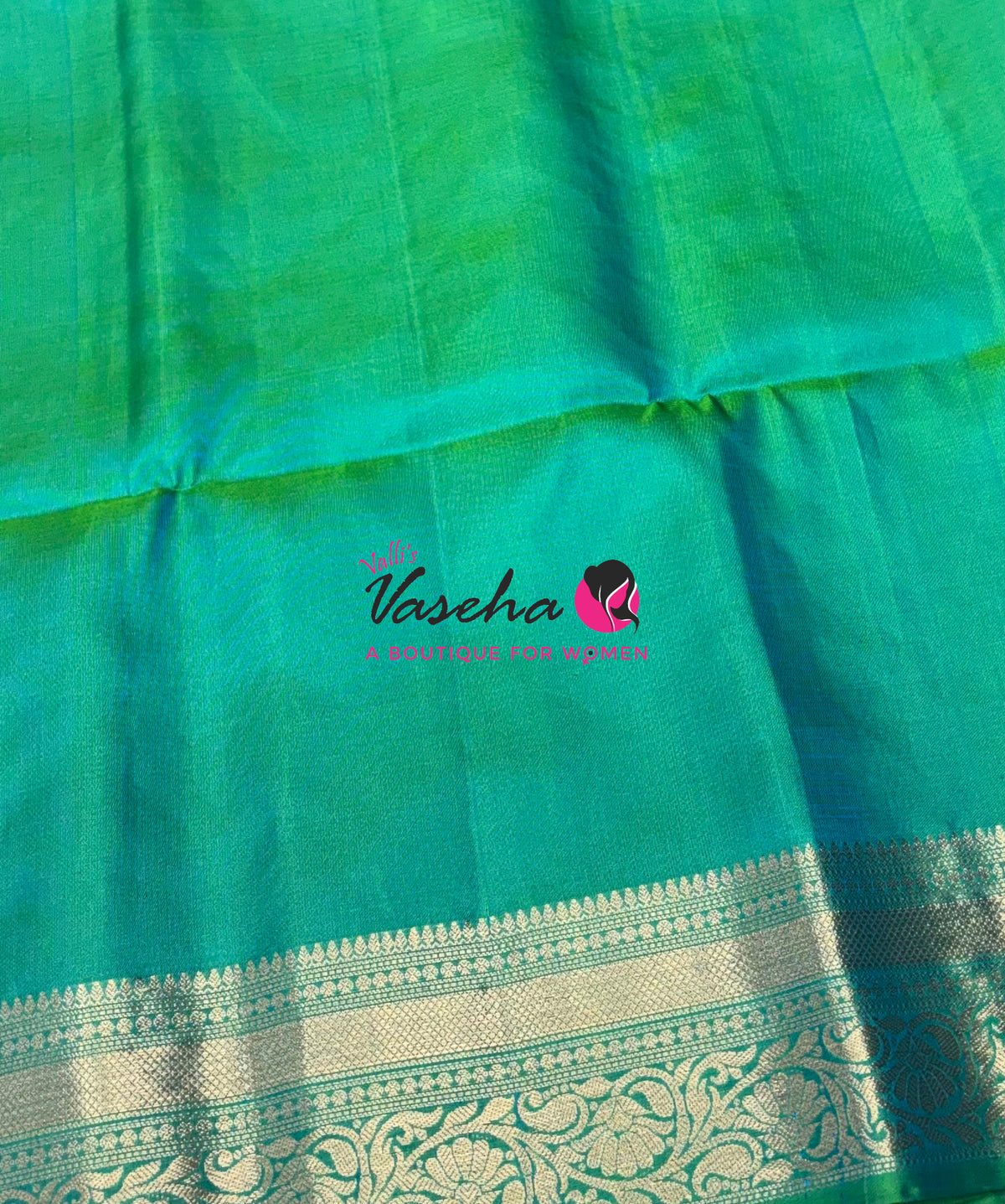 Pure Soft Silk Saree - Dual Tone Green Shade - VVPSS135