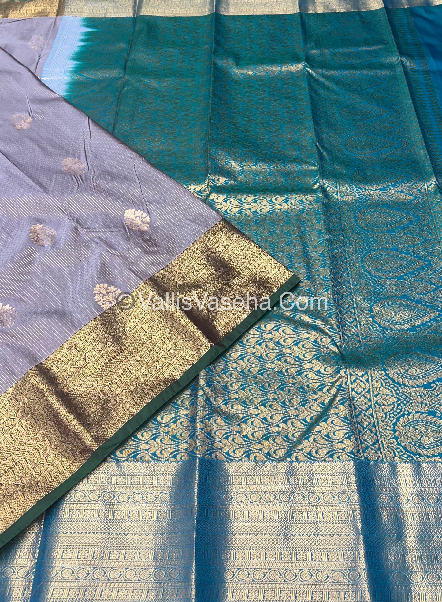 Semi Kanchipuram Silk - Vairavoosi Pattern - VVSKS001