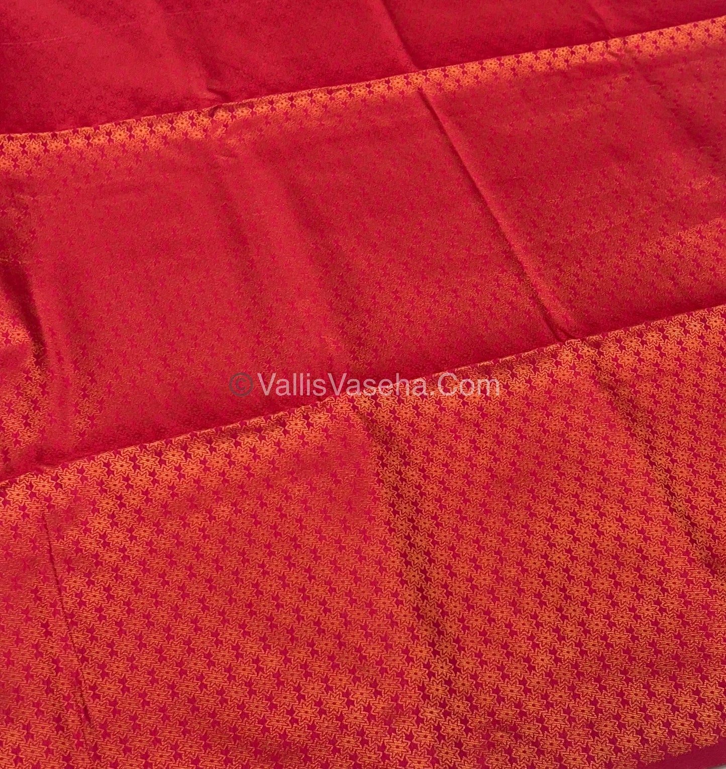 Semi Soft Silk - Border Butta - Dark Pink Shade -VVSSS010