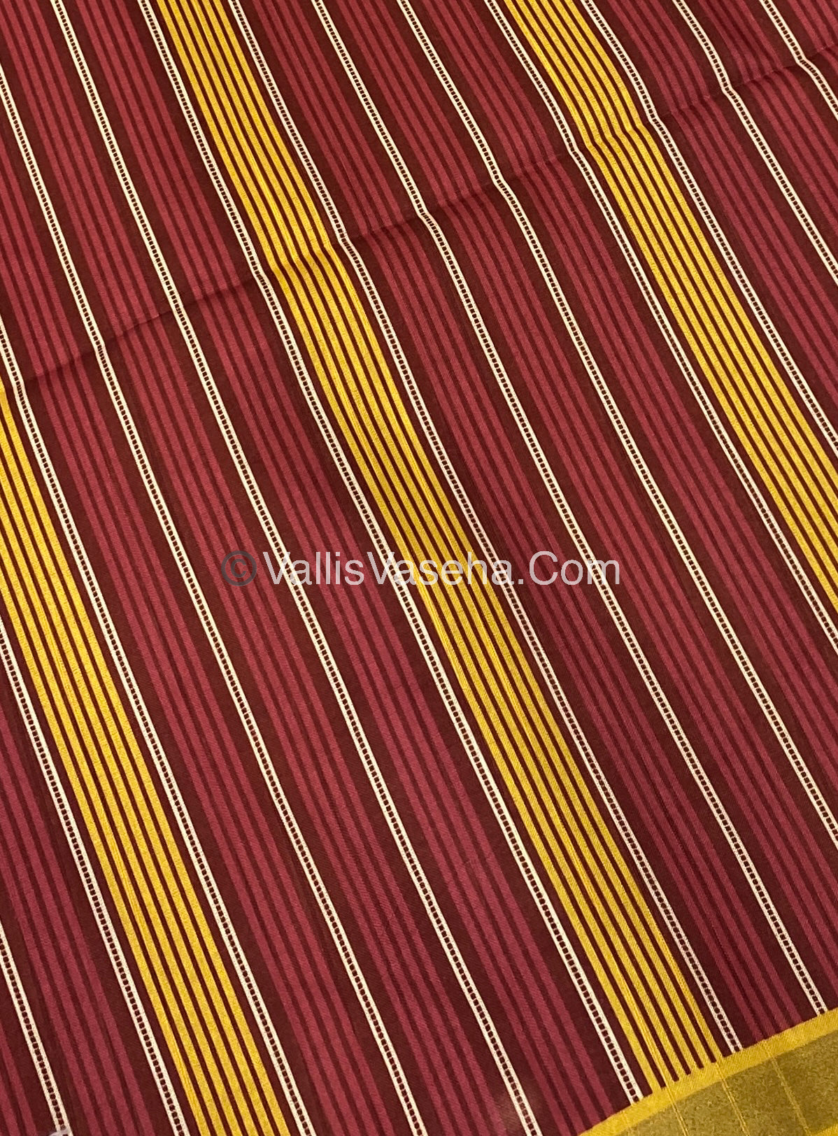 Semi Chanderi Saree - Yellow & Red Combo - VVSCS003