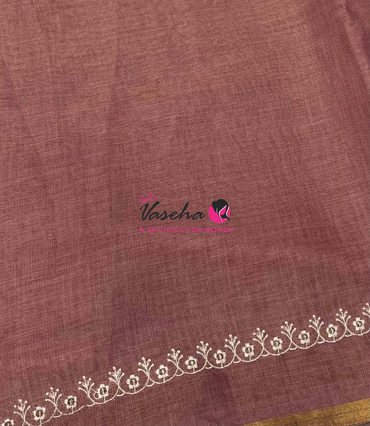 Linen Tissue Saree - Pink Shade - VVLTS009