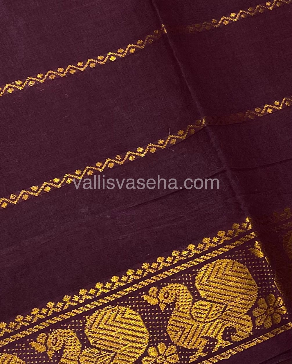 Sungudi Cotton Saree - Tamil Letters Print - VVSTP001
