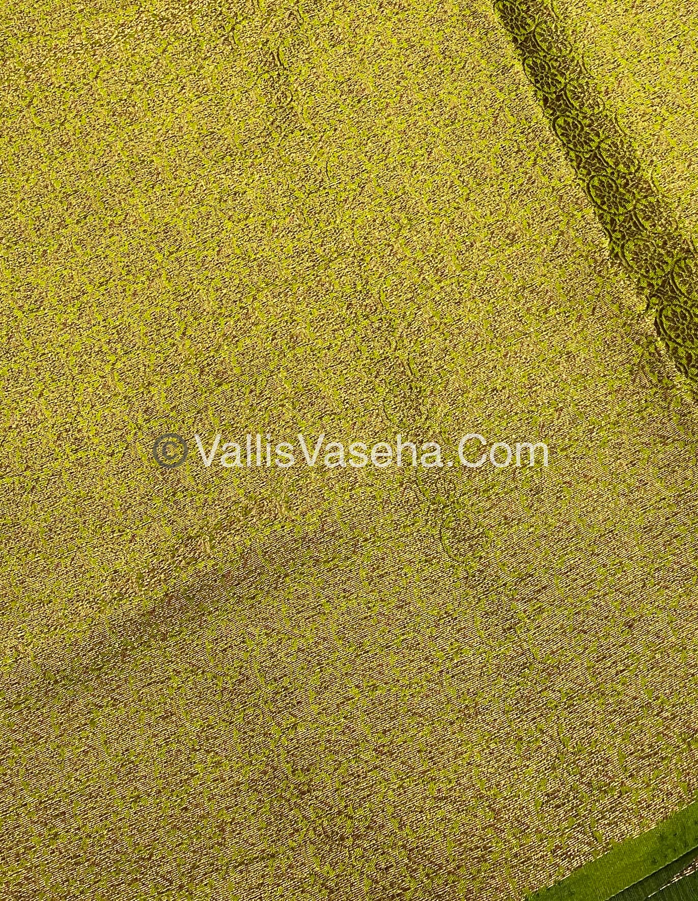 Bamboo Silk Saree - Pink with Green Shade - VVBSS001