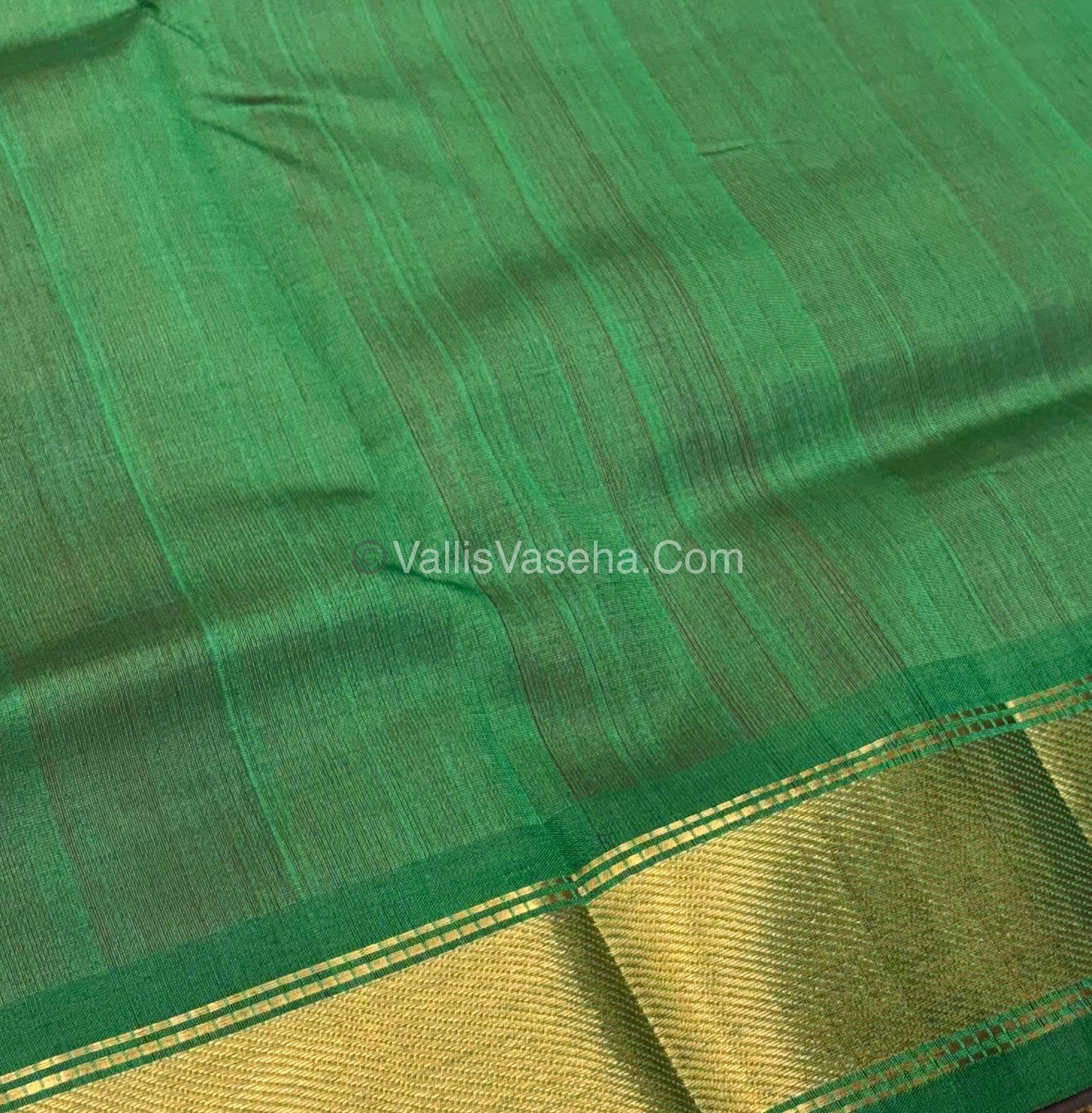 Pure Silk Cotton Sarees - Pink & Green Shade - VVPSC008