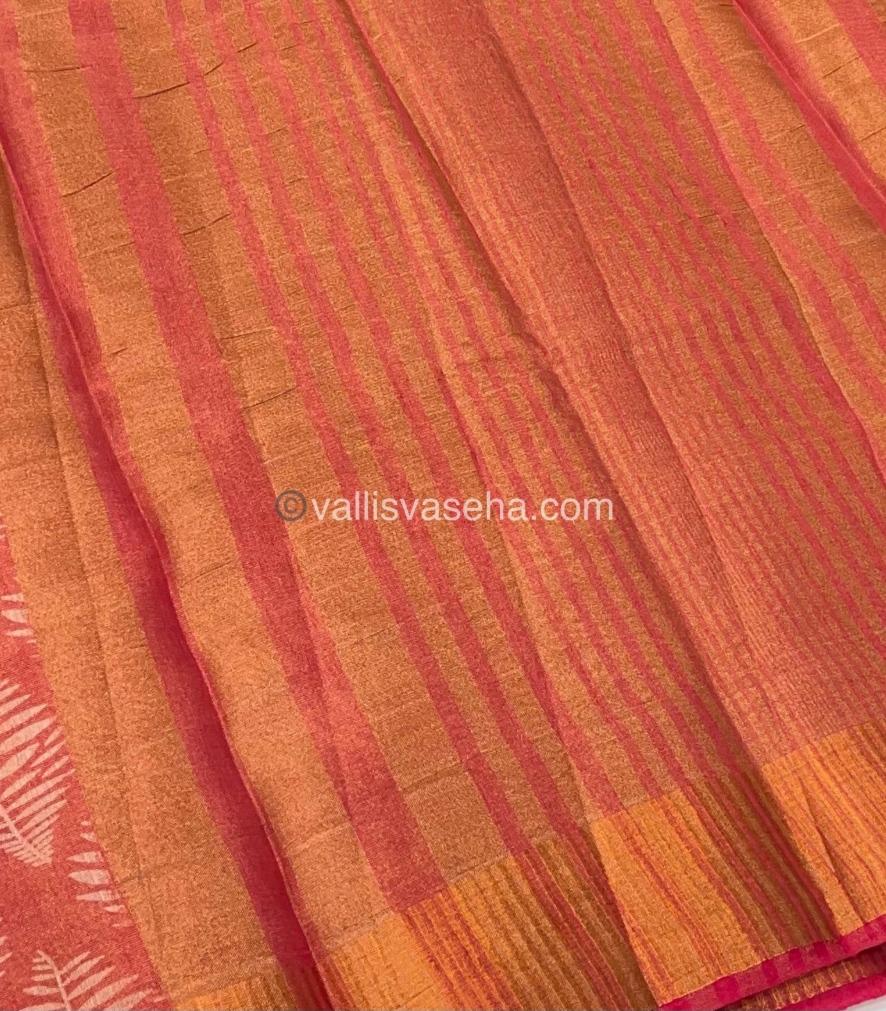 Semi Tussar Silk - Red Shade - VVSTS001