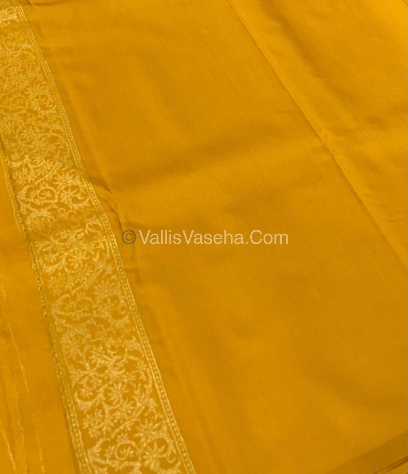 Semi Soft Silk - Border less - Yellow Shade -VVSSS025