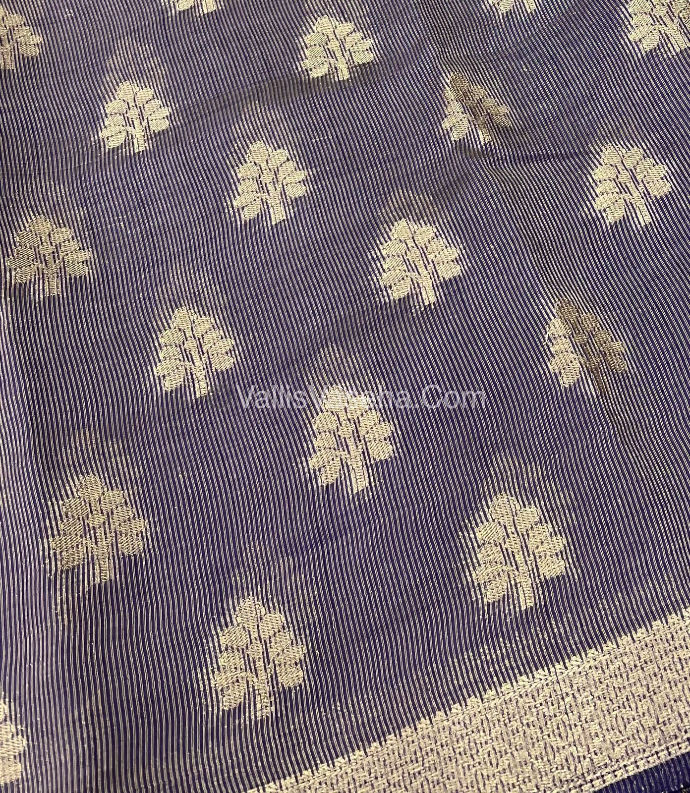 Semi Tussar Silk Saree - blue Shade - VVSTS009