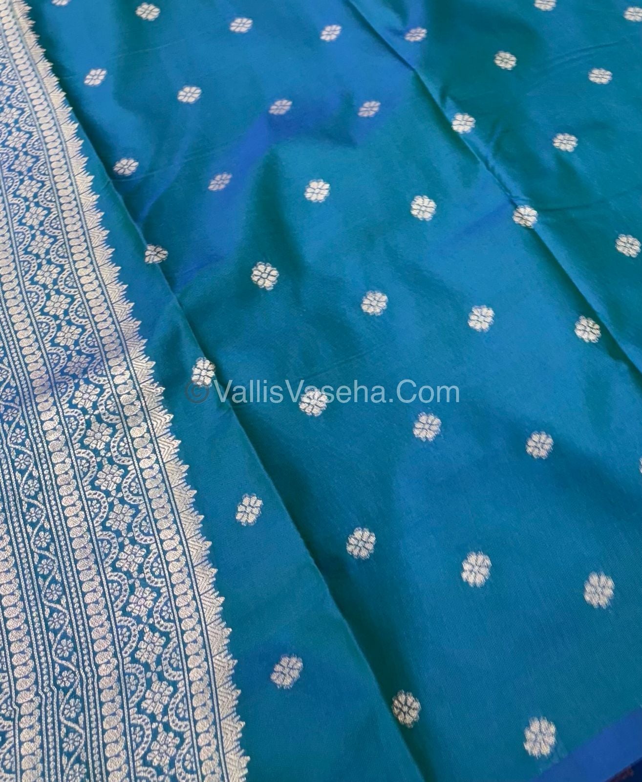 Semi Soft Silk - Peacock Blue Shade -VVSSS019