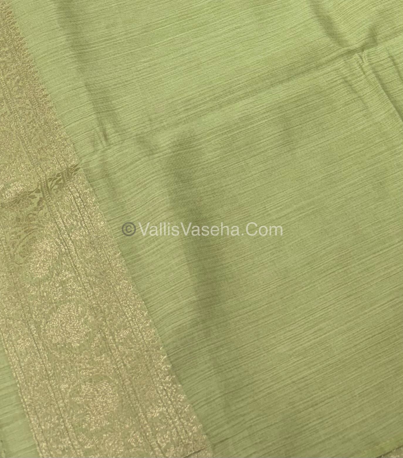 Banarasi - Heritage Silk - Semi Kathan Silk - Light Pista Green Shade- VVBHS001