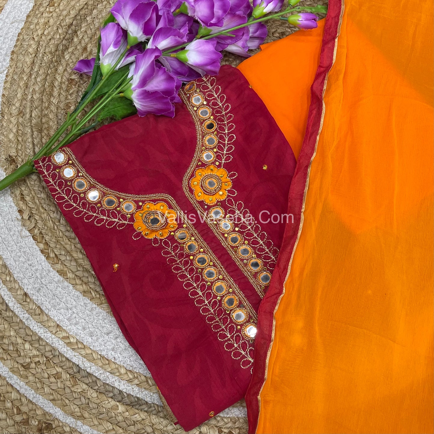 50% less - Offer Unstitched Material - Cotton Material - VVDUM001