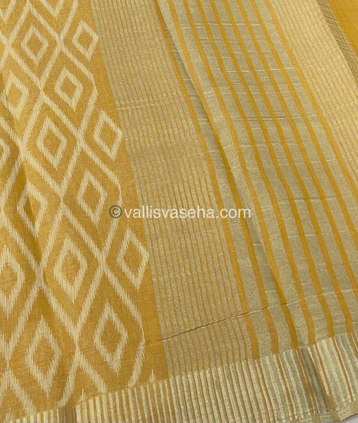 Semi Tussar Silk - Yellow Shade - VVSTS004