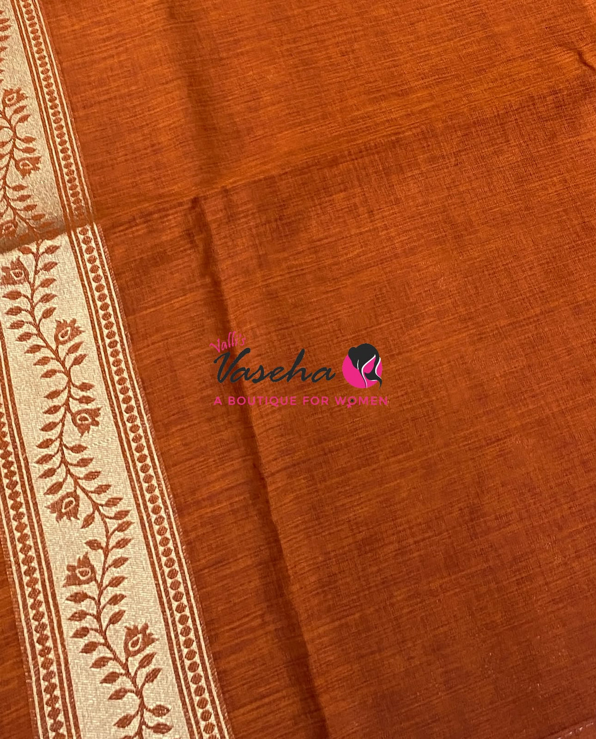 Banarasi - Heritage Meenakari Silk - Rust Orange Shade - VVBHS012
