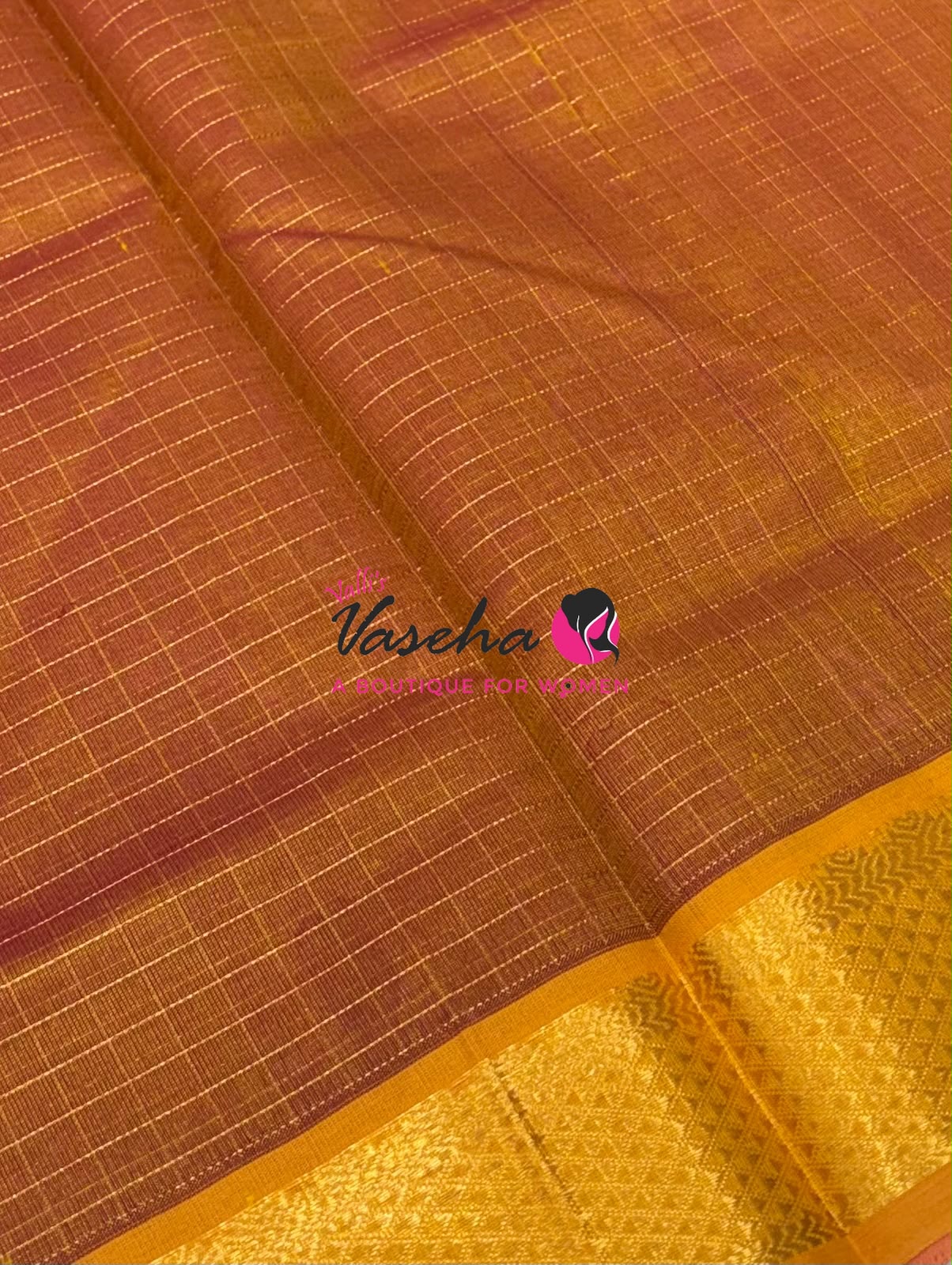 Pure Silk Cotton Saree - Zari Checks - VVCSC001