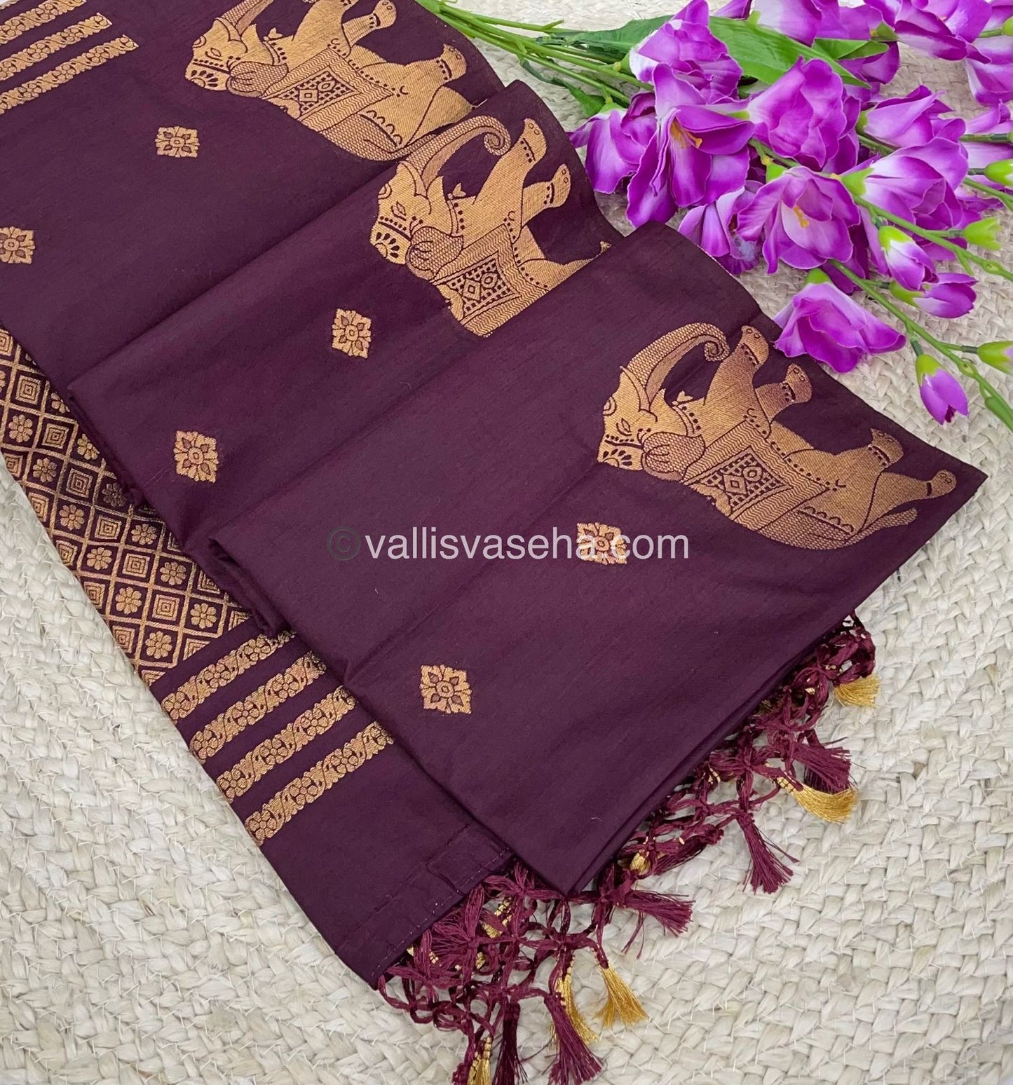 Mulberry Semi Silk - Purplish Wine Shade - VVMS001