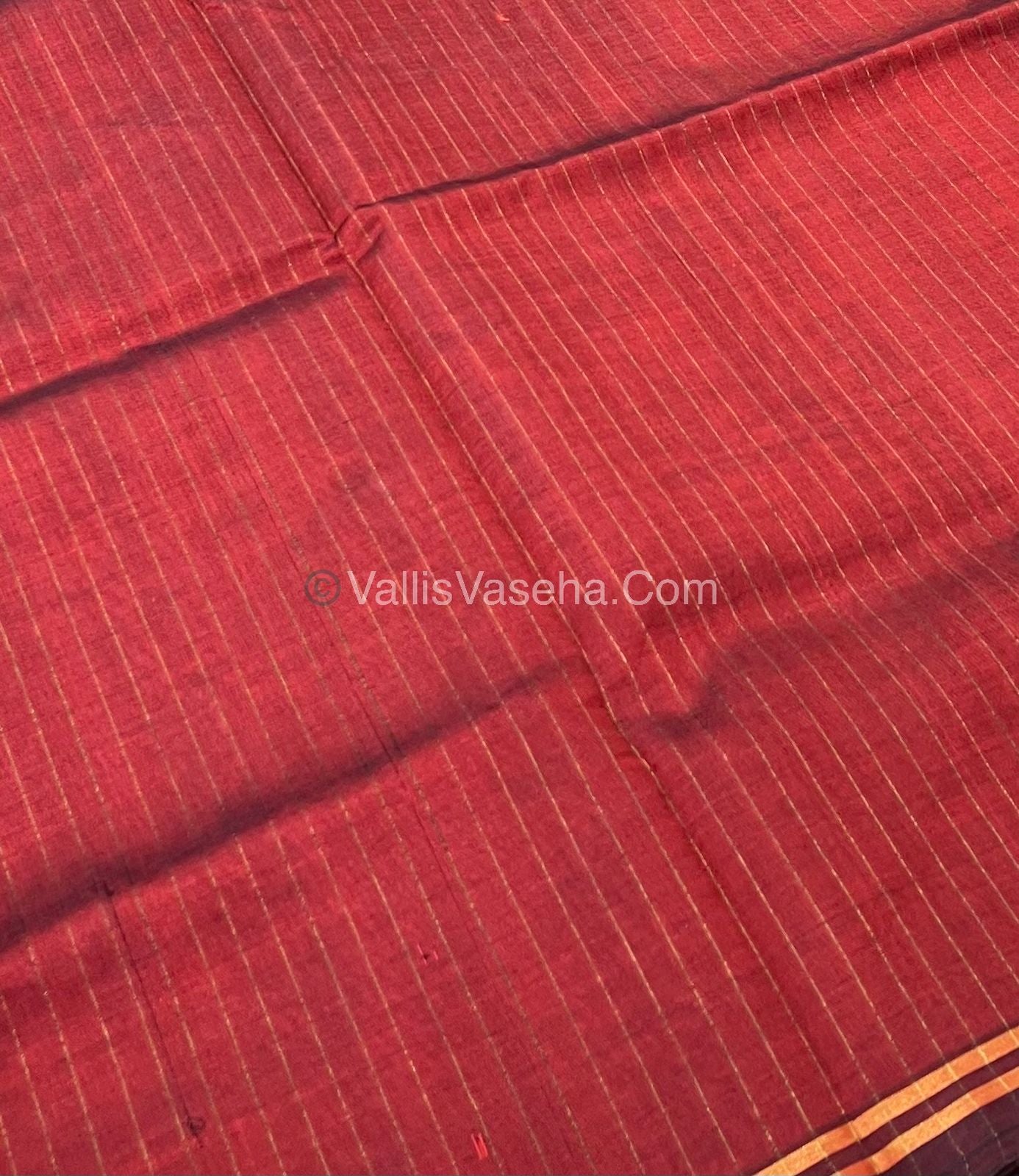 Pure Silk Cotton Sarees - Rust Orange Shade - VVPSC003