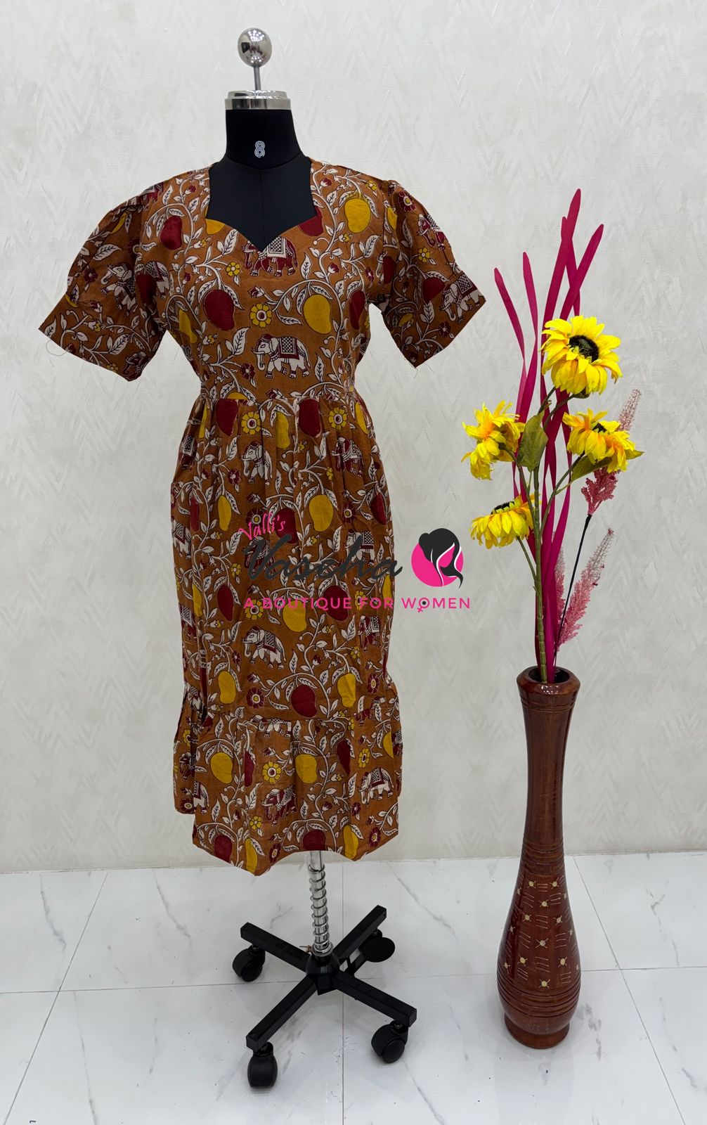 Ready Made - Kalamkari Frock - VVRKF002