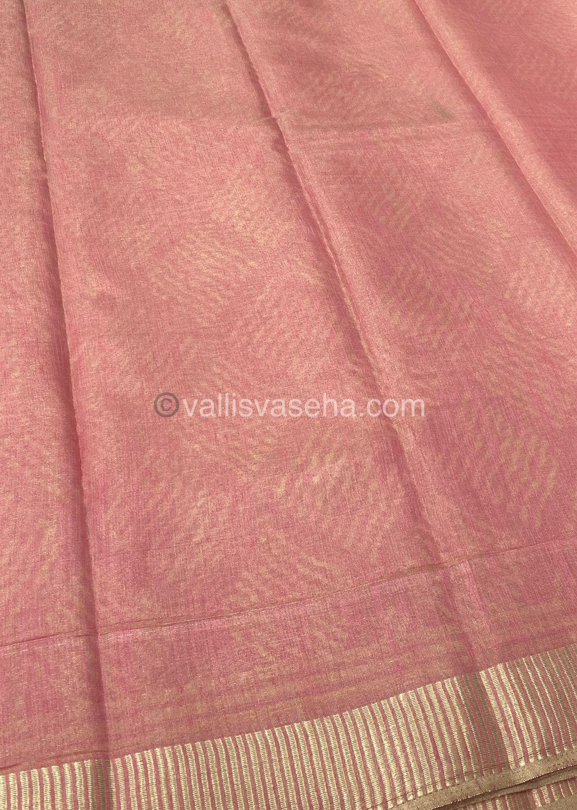 Semi Tussar Silk - Light Peach Shade - VVSTS007
