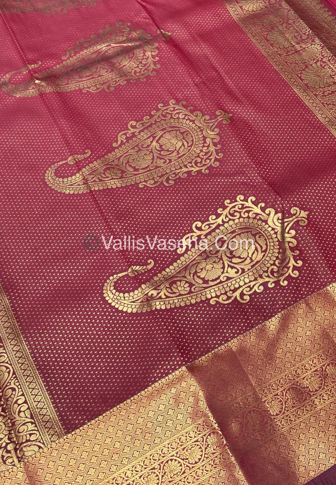 Semi Kanchipuram Silk - Pink Shade - VVSKS002