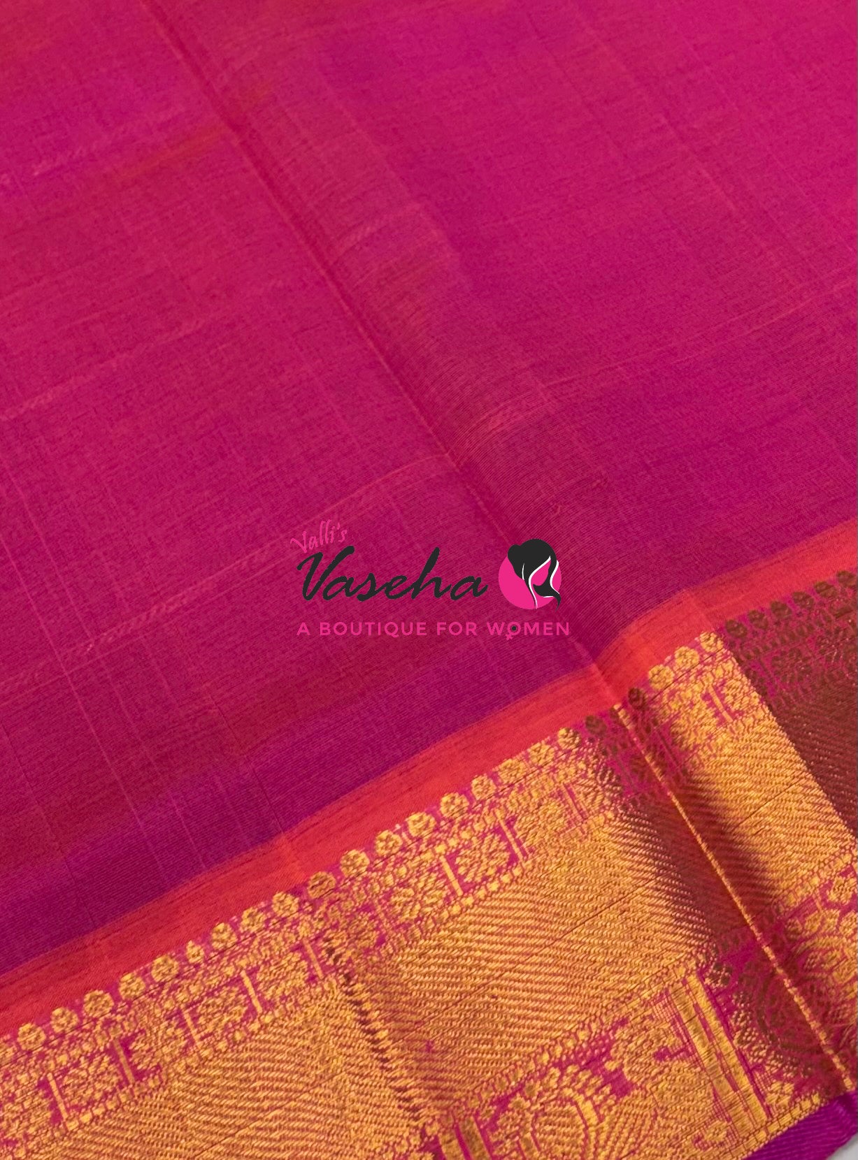 Pure Silk Cotton Saree - Mayil & Chakkaram Design - Purple With Pink Shade - VVMC001