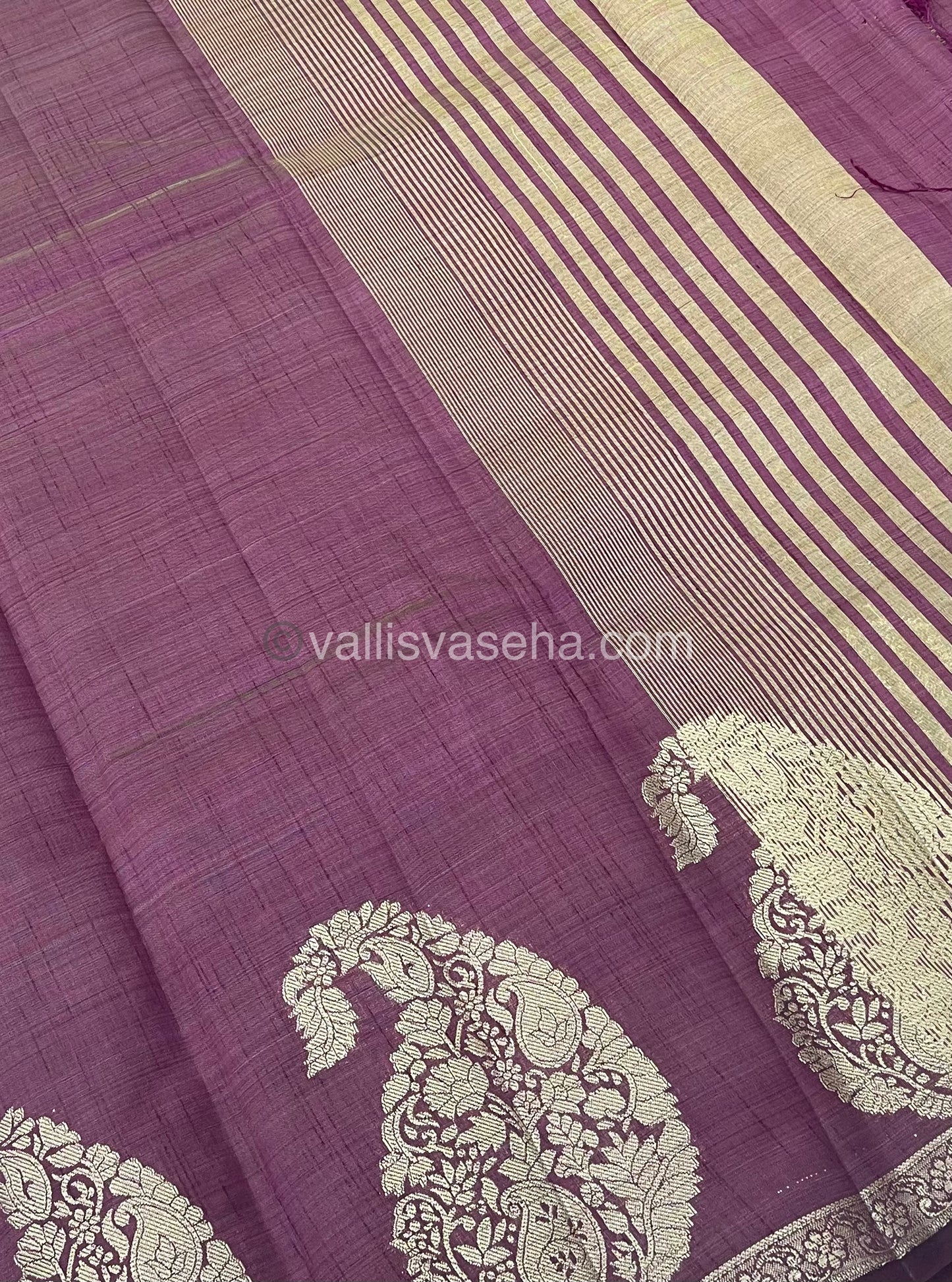 Semi Tussar Silk - Wine Shade - VVSTS002