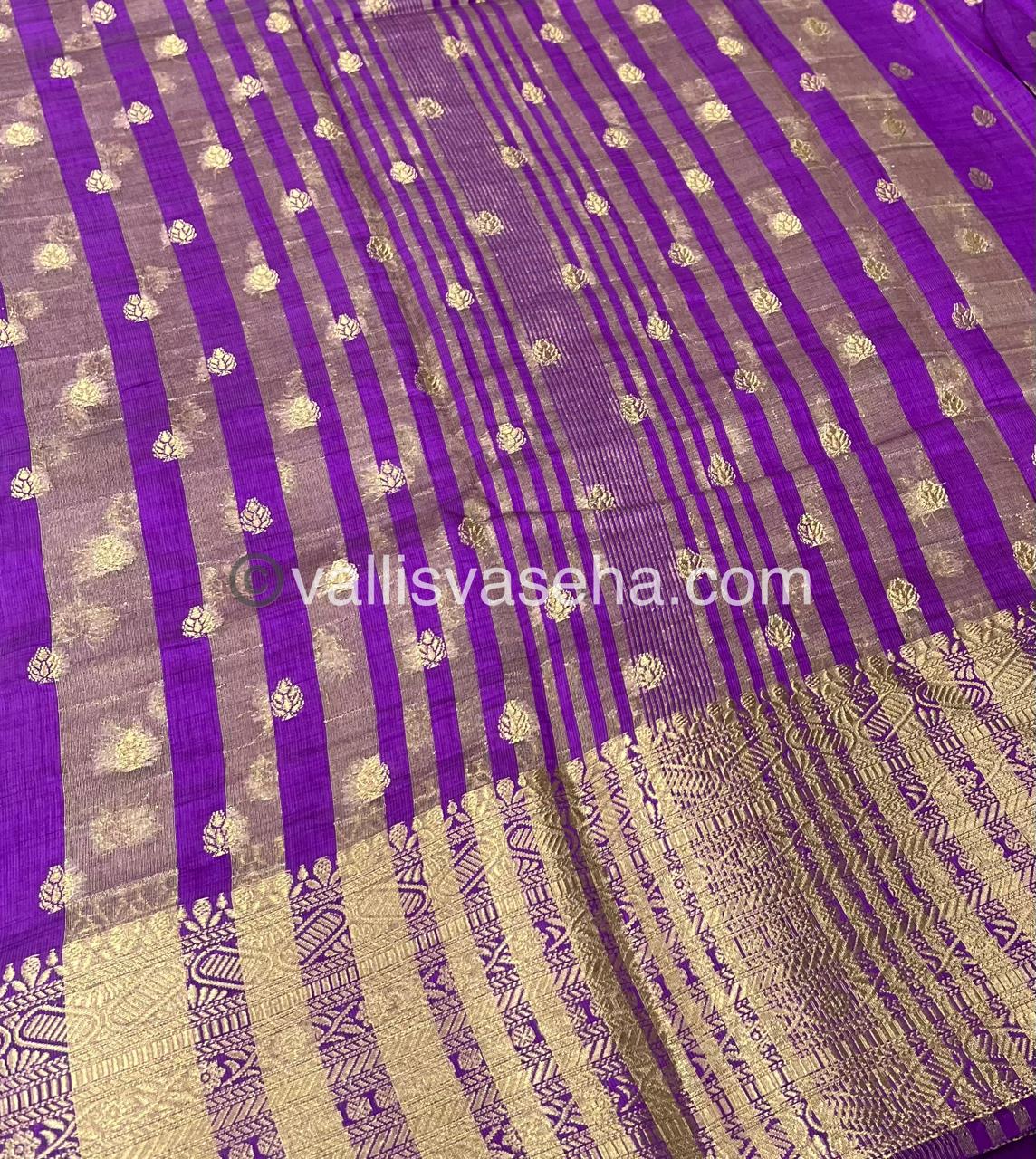 Semi Tussar Silk Saree - Purple Shade - VVSTS008