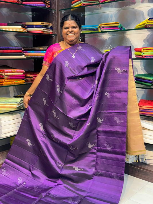 Pure Soft Silk Saree - Border Less - Dupion Soft Silk - VVPSS029