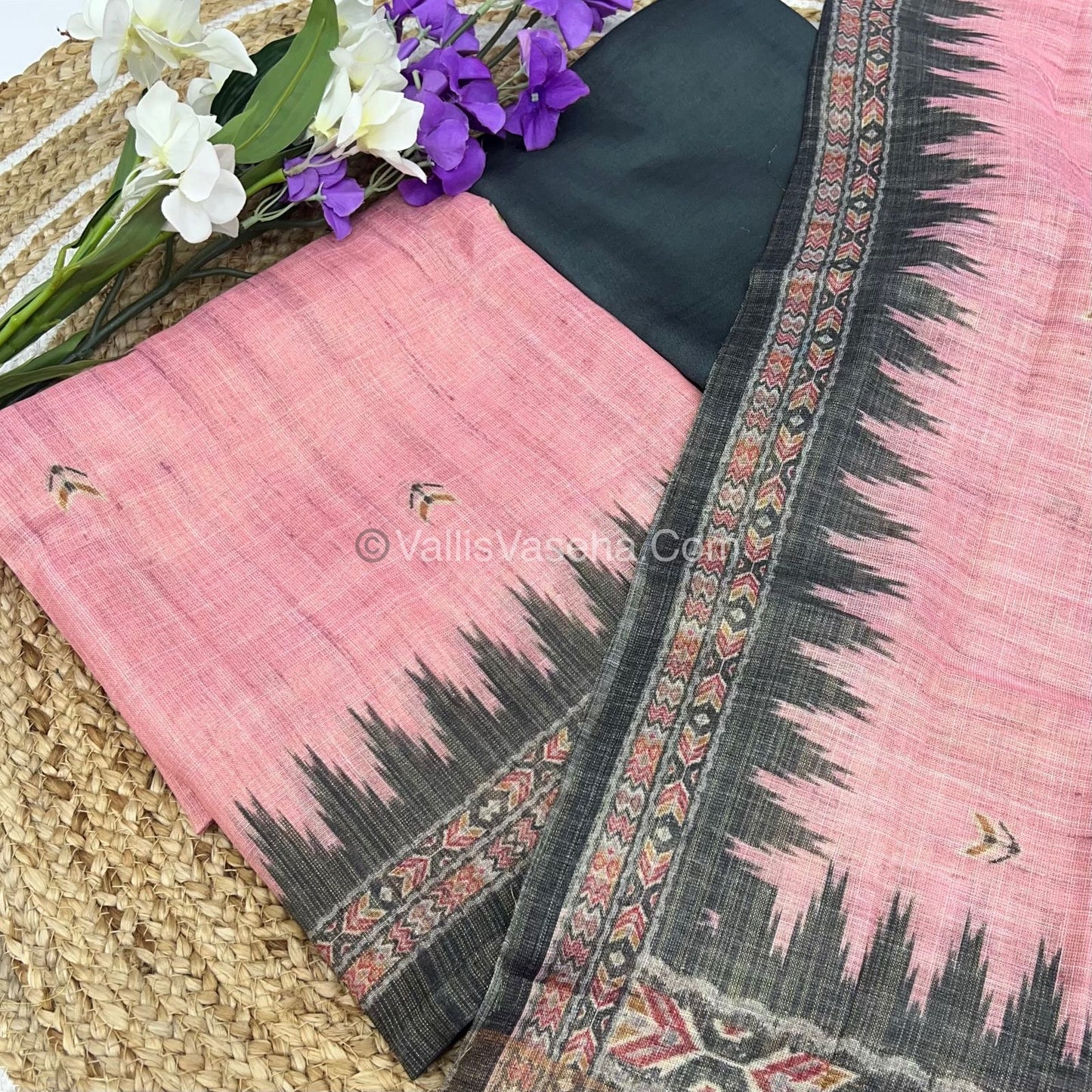 Digital Printed Tissue Linen Salwar Material | VVUSM003