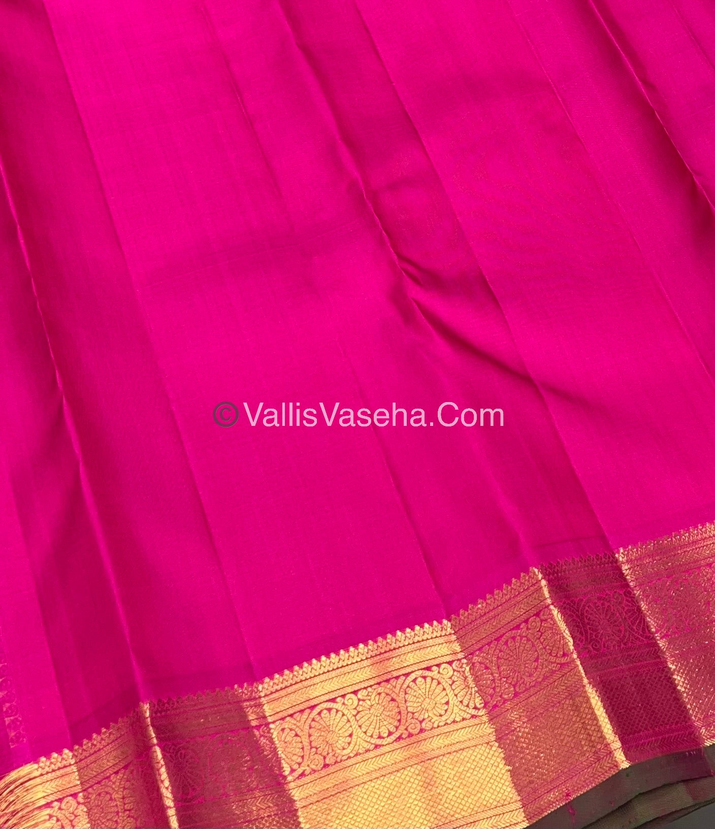 Pure Kanchipuram Silk Saree - Baby pink & Pink Combo - VVPS014