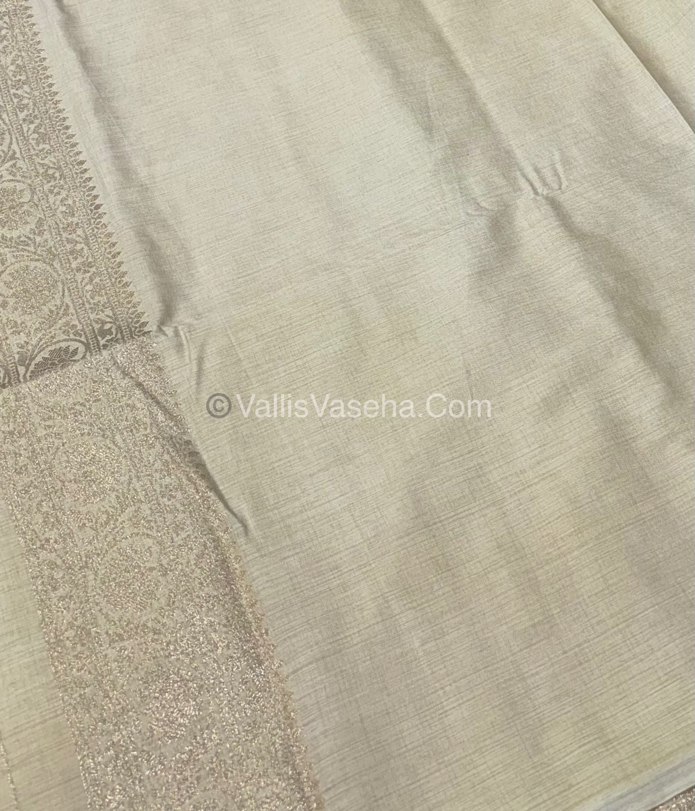 Banarasi - Heritage Silk - Semi Kathan Silk - Cream Shade- VVBHS001