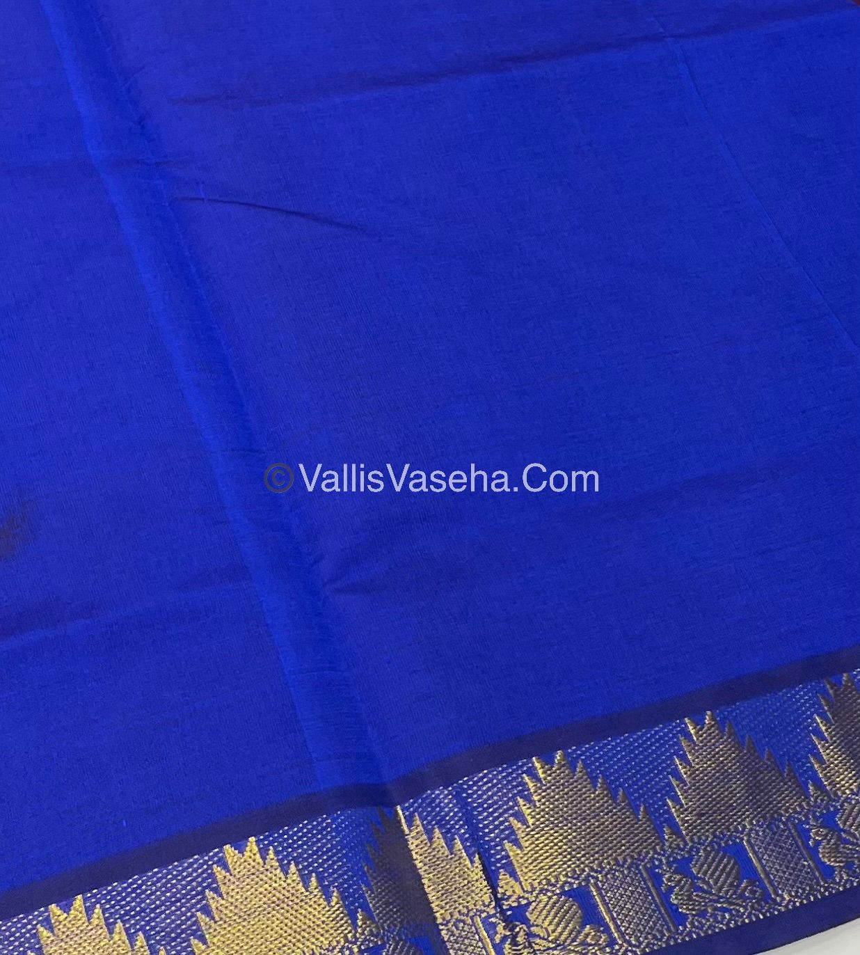 20% Offer |Semi Silk Cotton Saree |Dark Purple With Blue Shade |VVSSC002