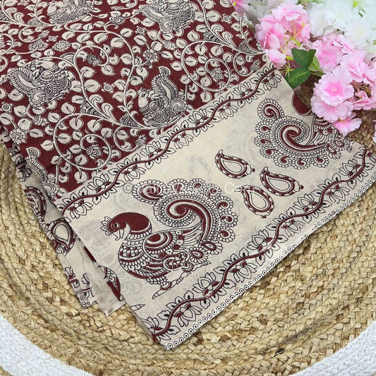 Pure Kalamkari Cotton Saree - VVPKC002
