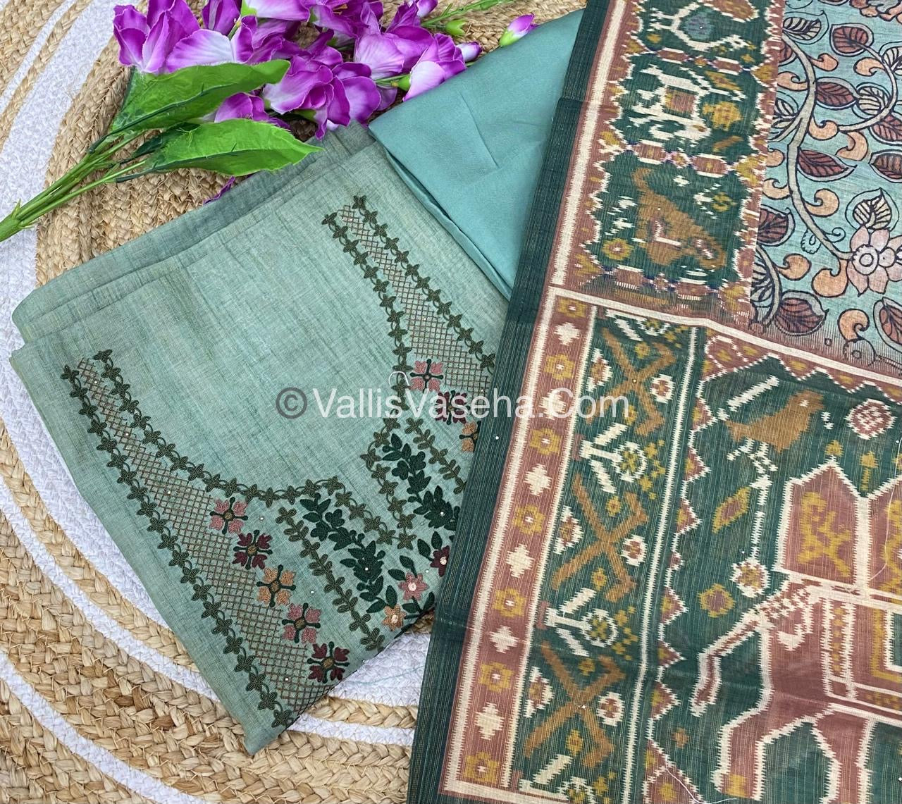 Tissue Linen Salwar Material | VVUSM009