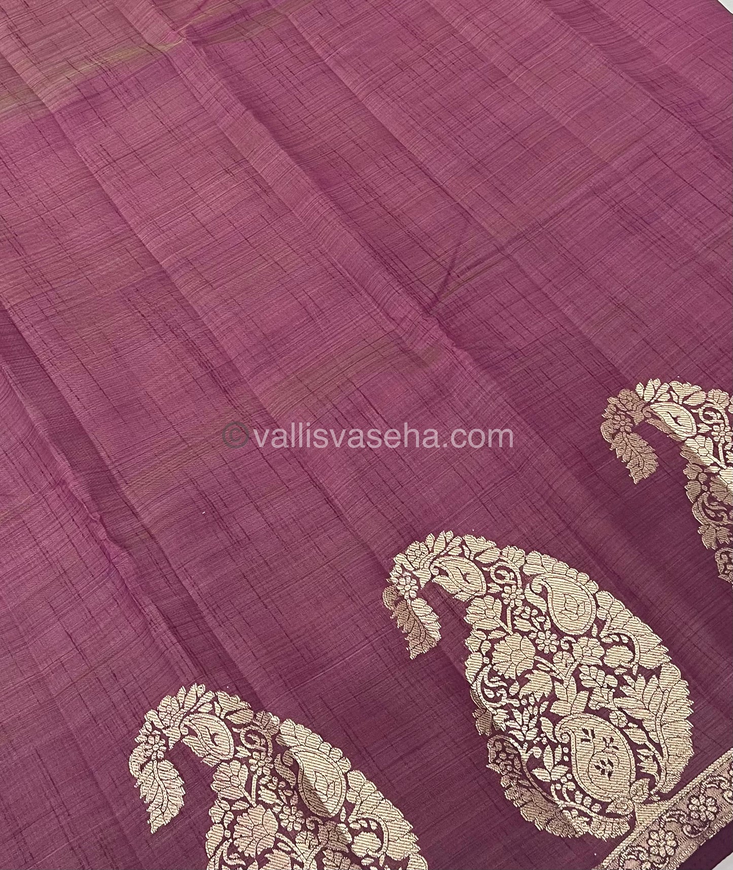 Semi Tussar Silk - Wine Shade - VVSTS002