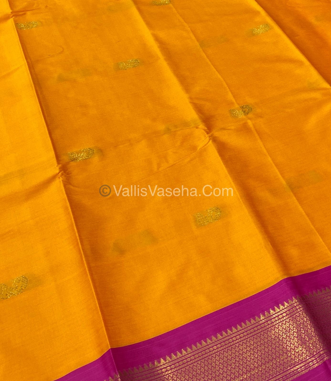 Semi Silk -  Lemon Yellow with Pink Combo VVSS001