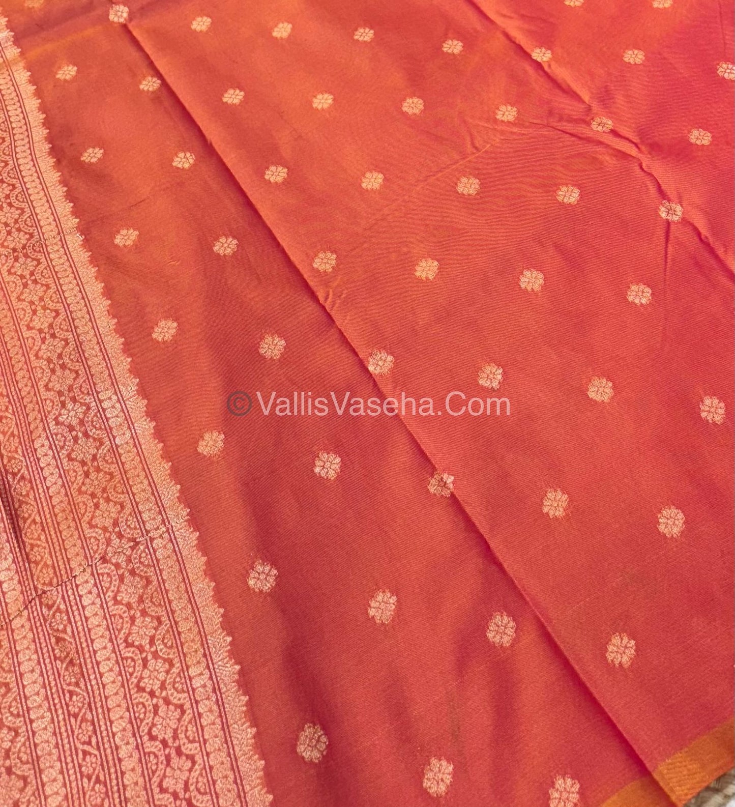 Semi Soft Silk - Peachish Orange Shade -VVSSS019