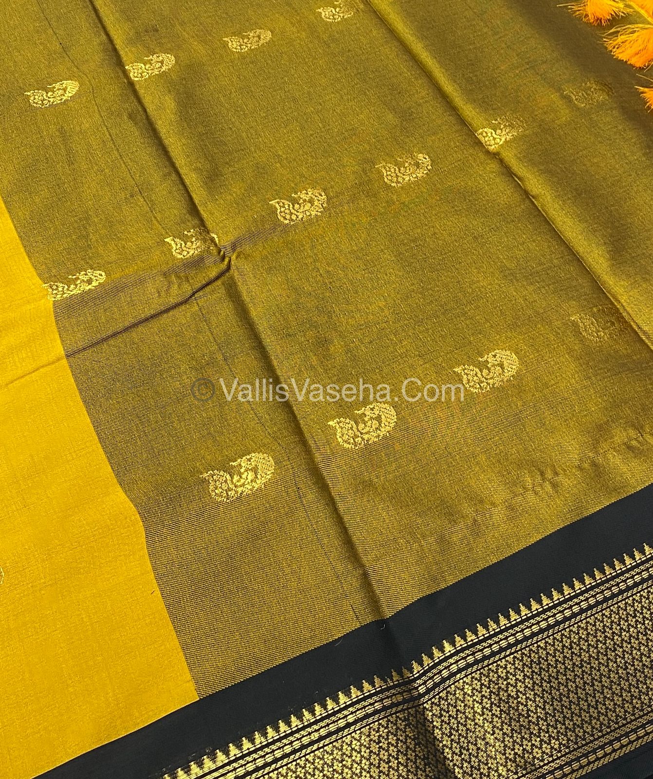 Semi Silk - Yellow with Black Combo - VVSS001